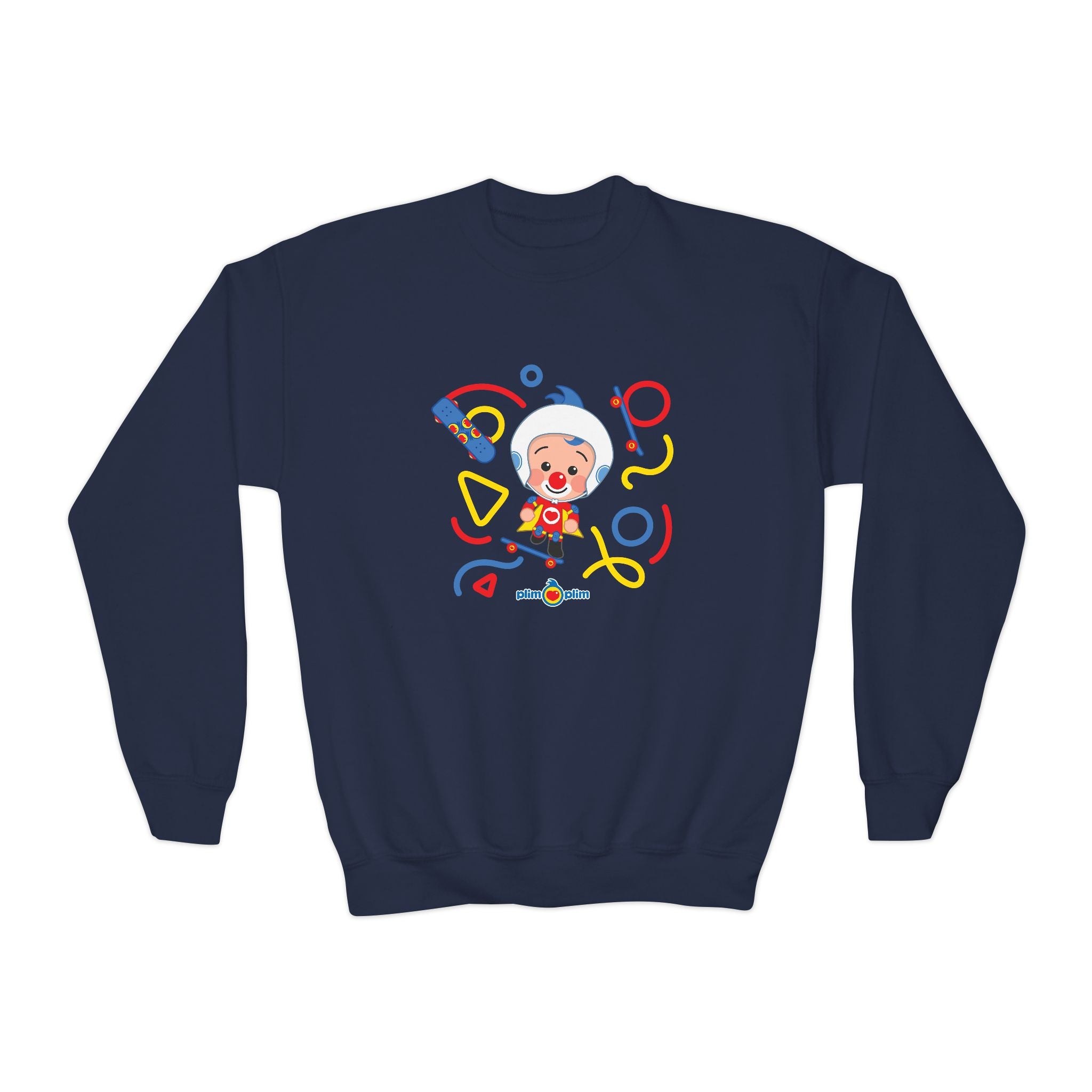 Plim Plim Sudadera Juvenil de Cuello Redondo Patineta