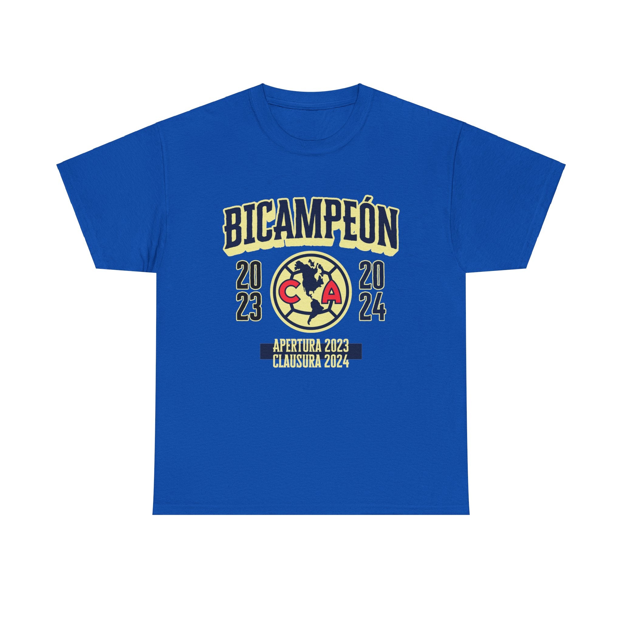 Club America Unisex Tee - Bicampeon Negro y Azul