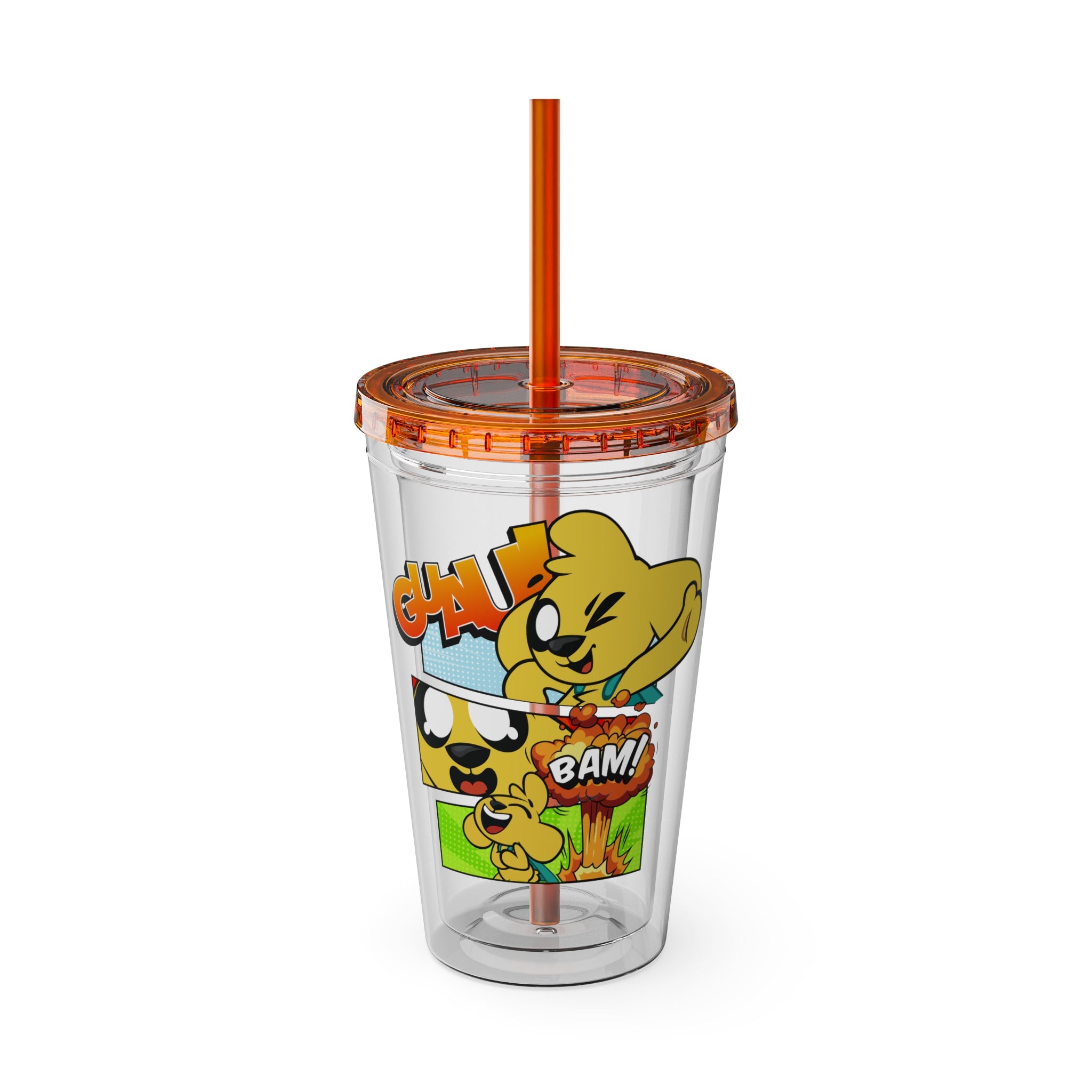 Mikecrack Acrylic Tumbler with Straw