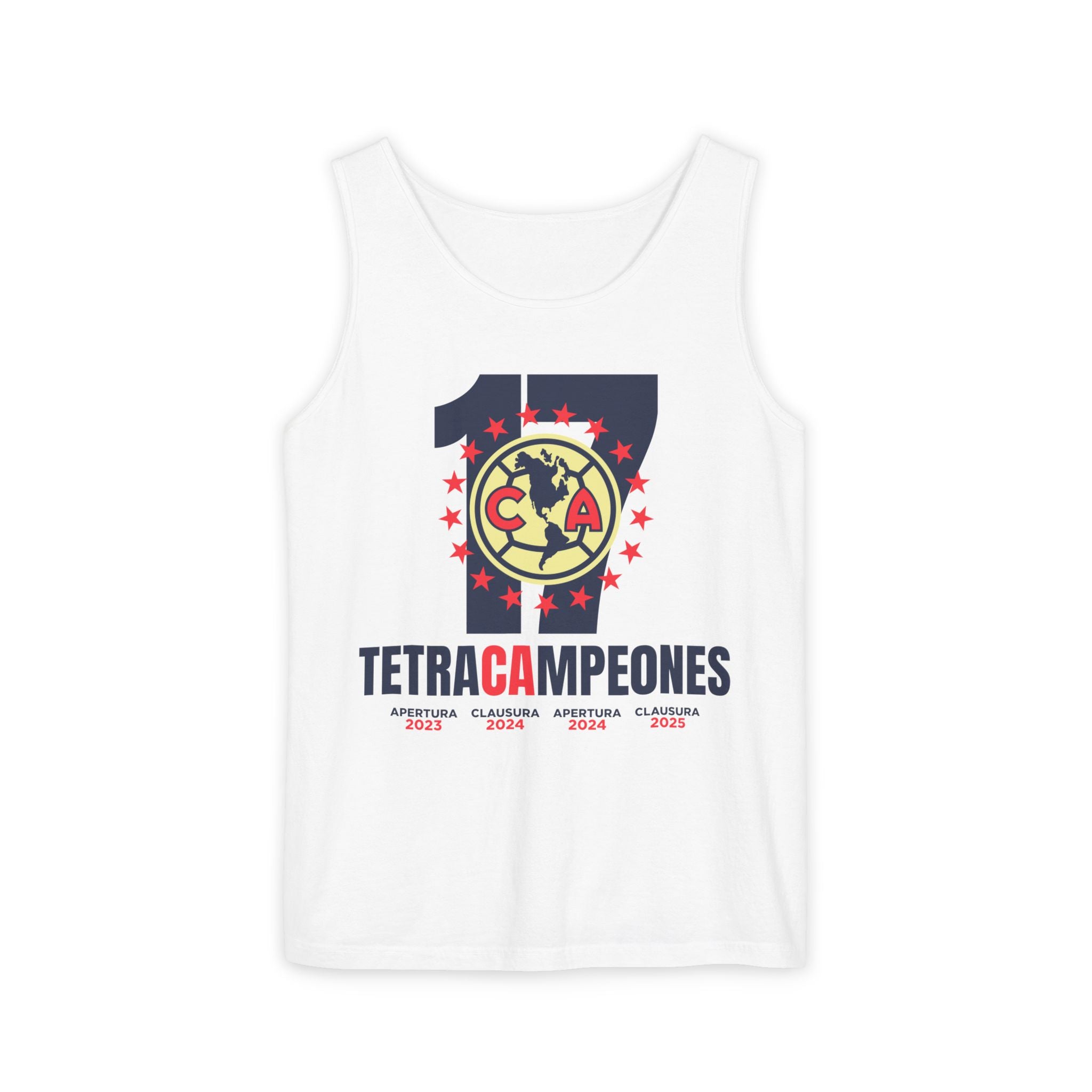 Club América Tetracampeones Tank Top Collection - Unisex Garment-Dyed Shirt