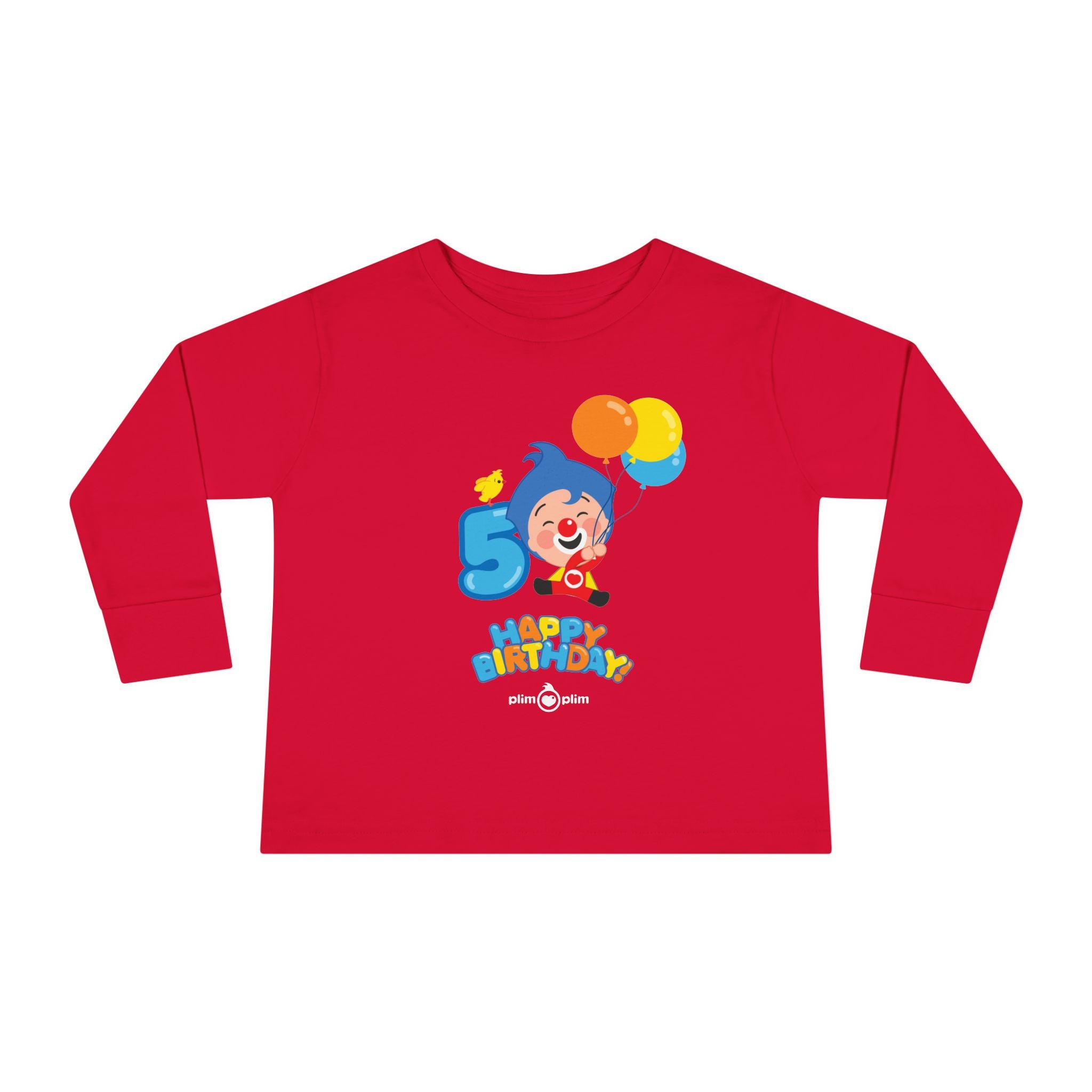 Plim Plim Camiseta Manga Larga de Niños Cumple 5