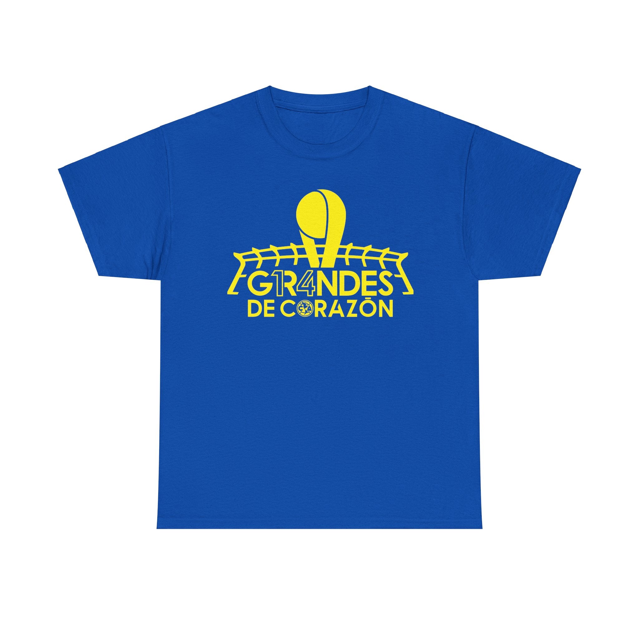 Club America Unisex Tee - Campeon Grandes de Corazon Negro y Azul