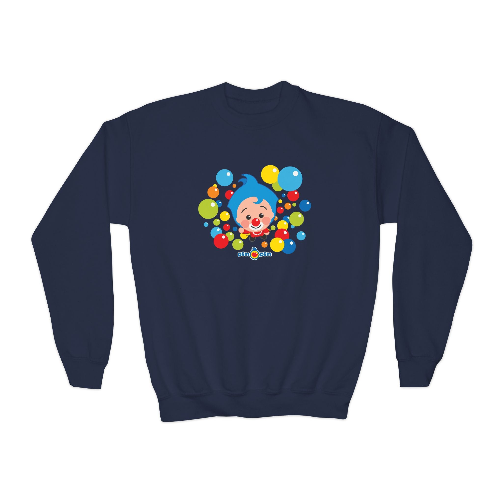 Plim Plim Sudadera Juvenil de Cuello Redondo Burbujas