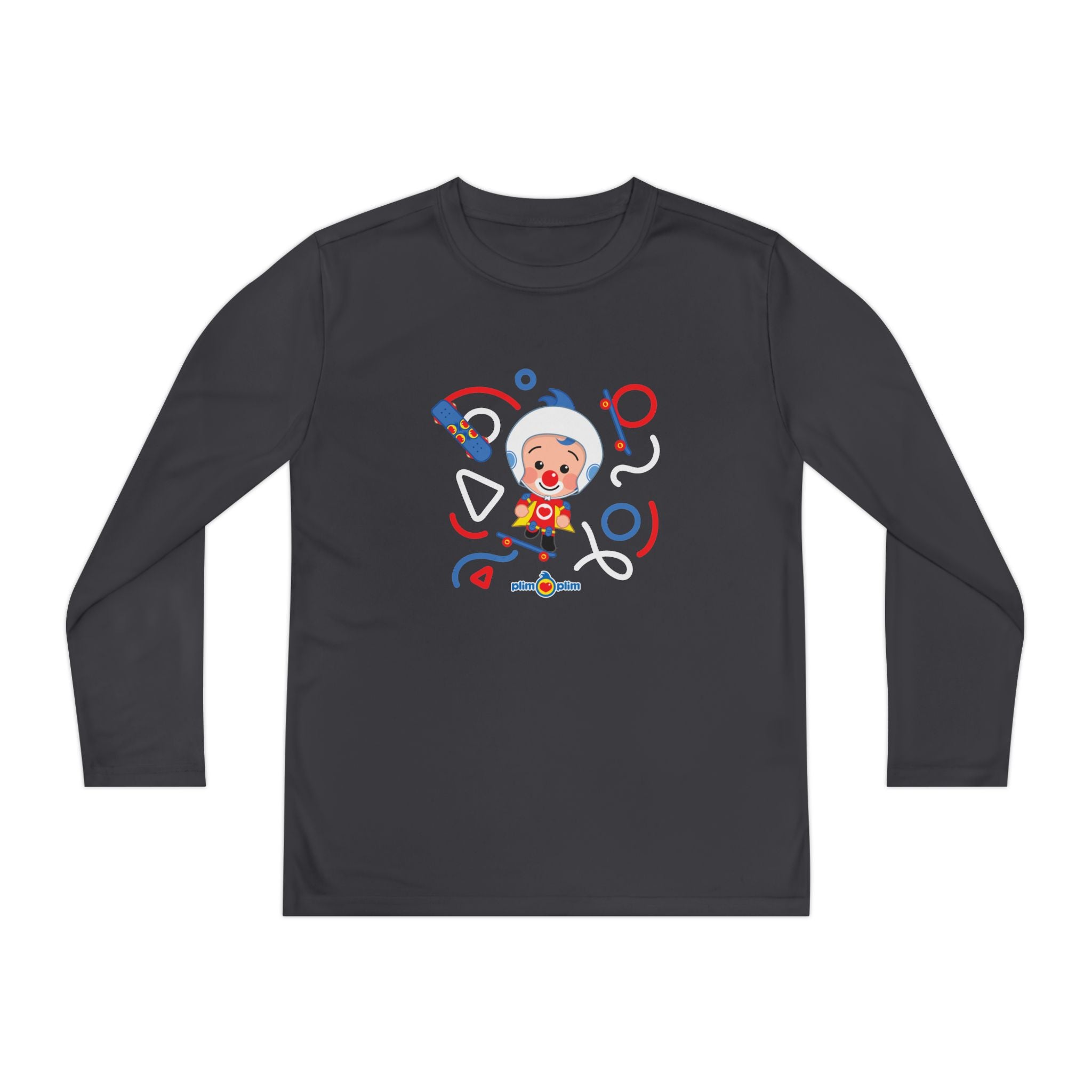Plim Plim Camiseta Juvenil Manga Larga Patineta