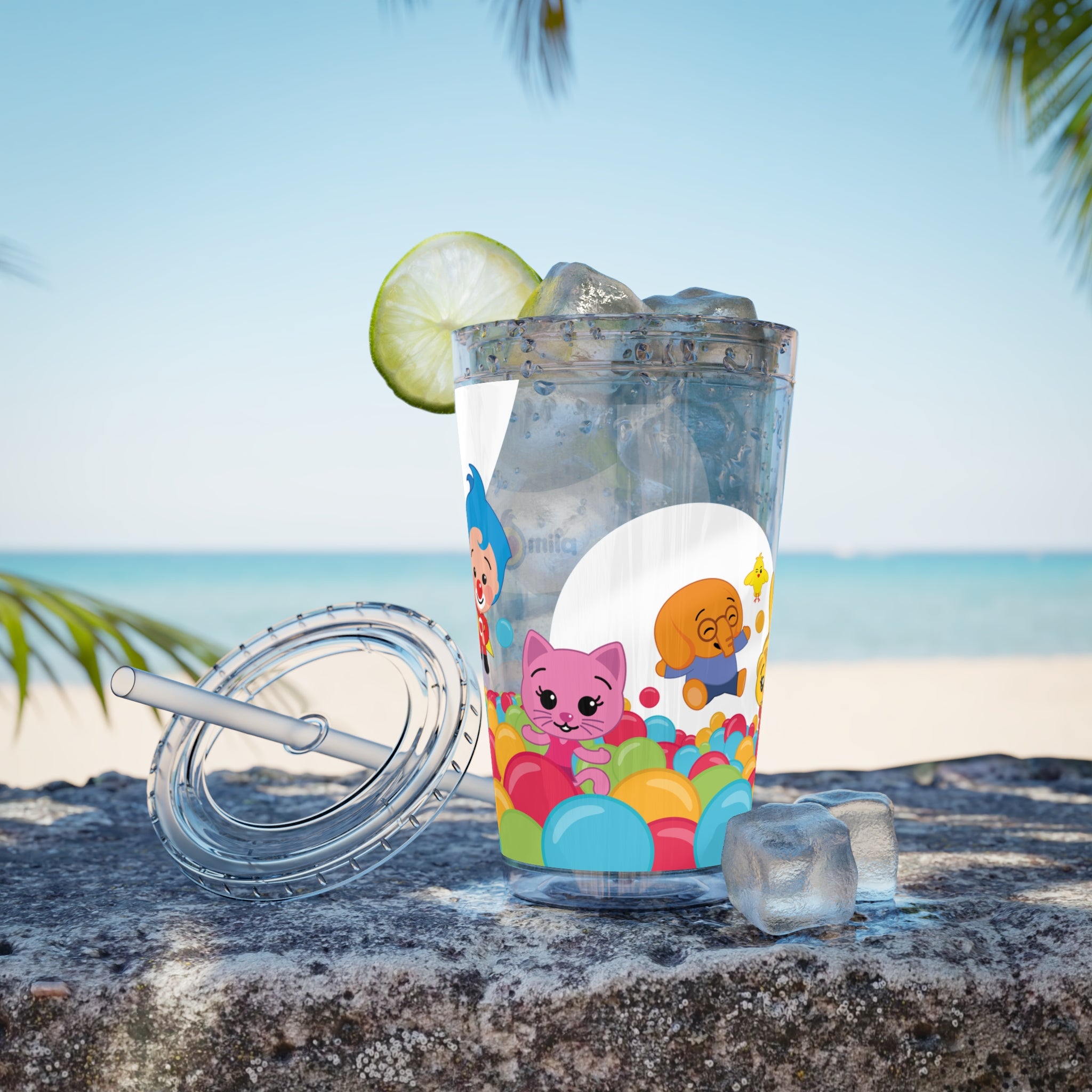 Sunsplash Tumbler with Straw, 16oz