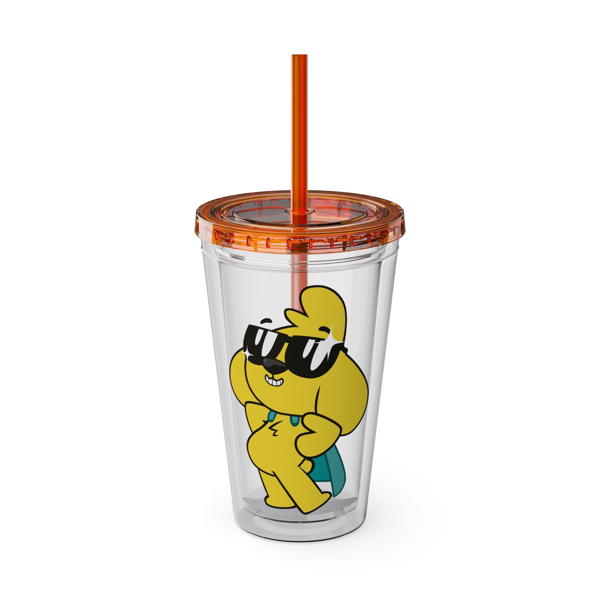Mikecrack Acrylic Tumbler with Straw