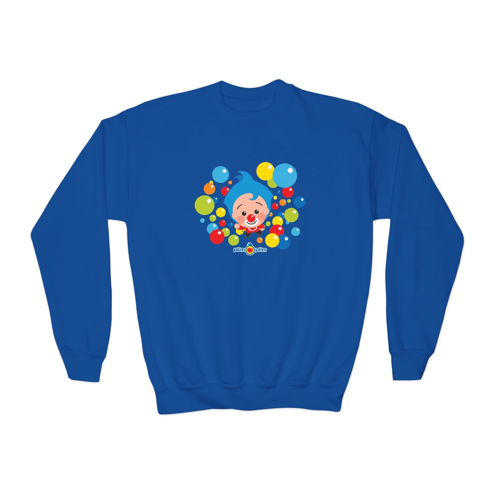 Plim Plim Sudadera Juvenil de Cuello Redondo Burbujas