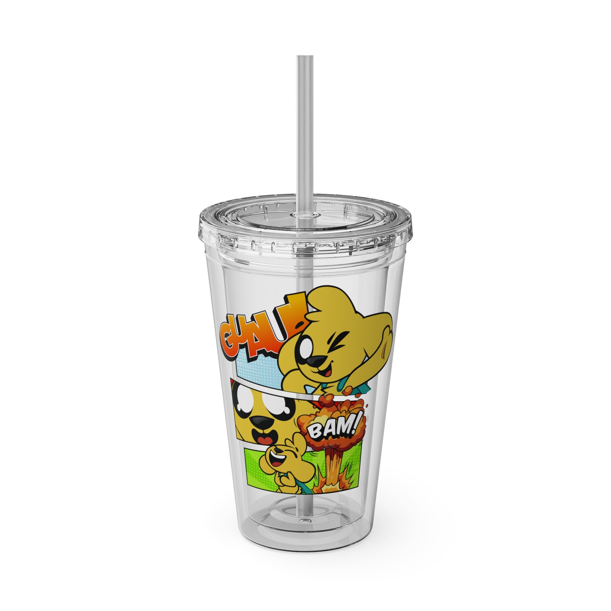 Mikecrack Acrylic Tumbler with Straw