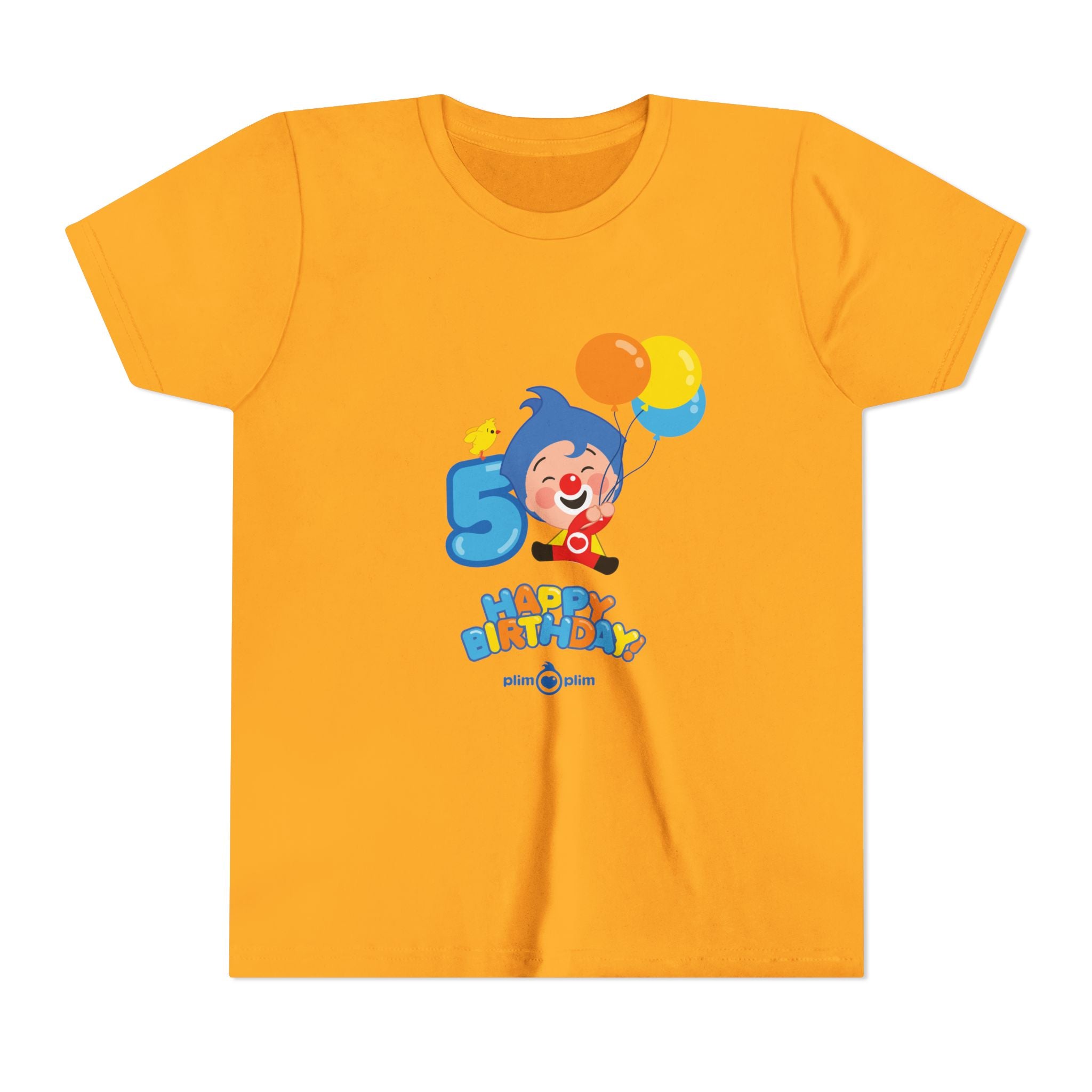 Plim Plim Camiseta Juvenil de Manga Corta Cumple 5