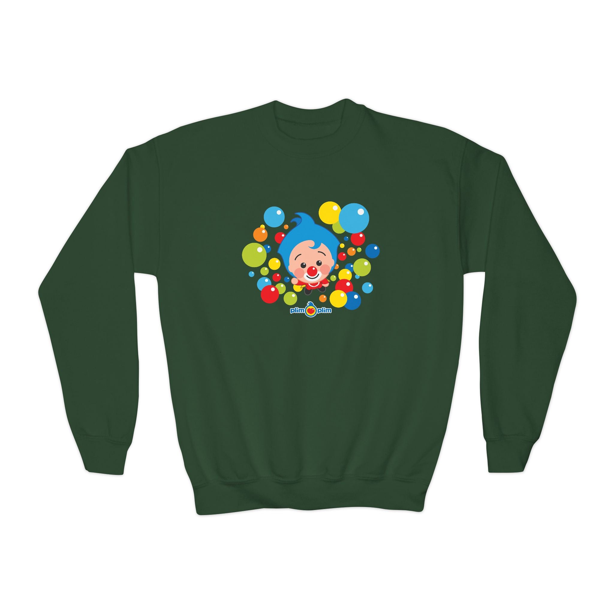 Plim Plim Sudadera Juvenil de Cuello Redondo Burbujas
