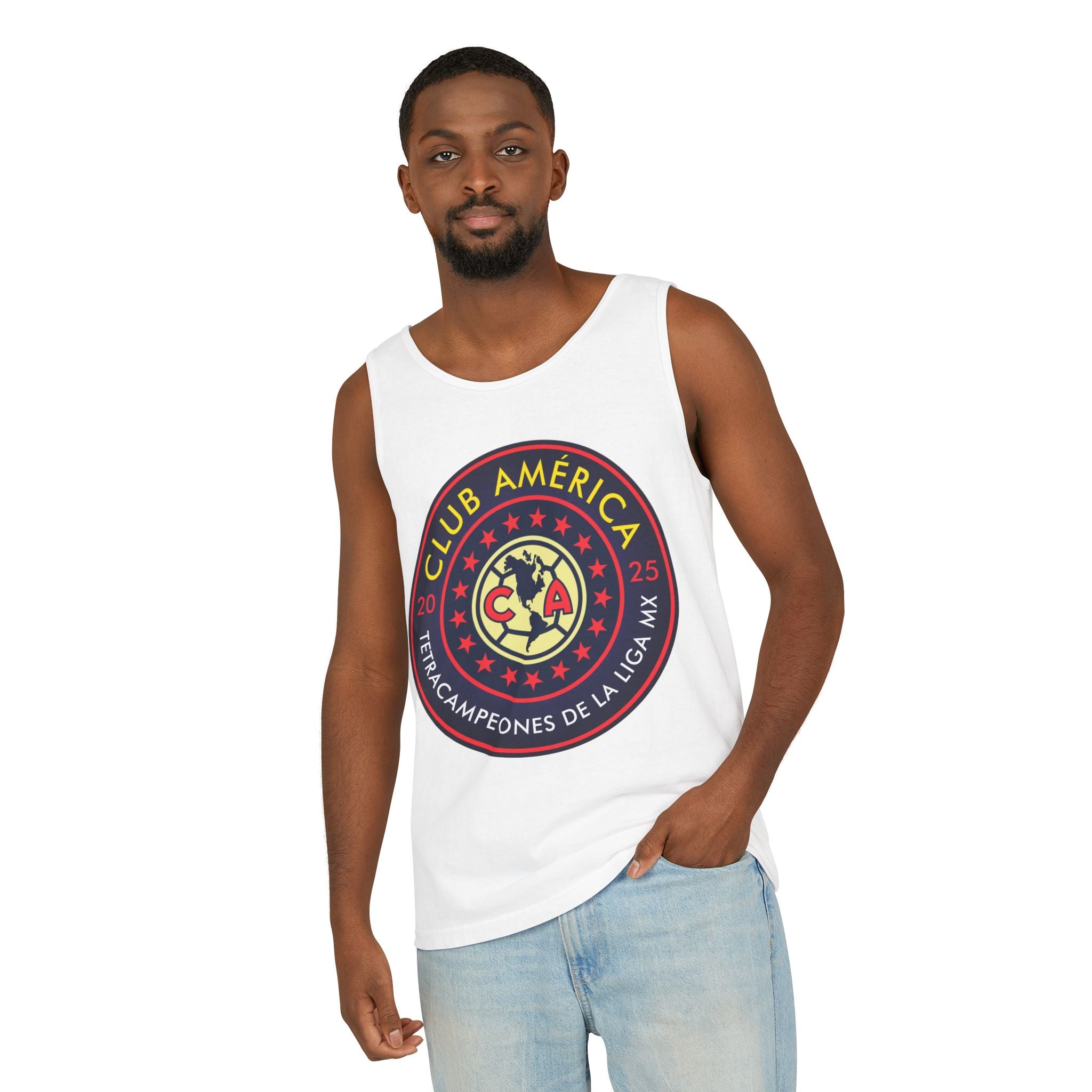 Club América Tetracampeones Tank Top Collection - Unisex Garment-Dyed Shirt