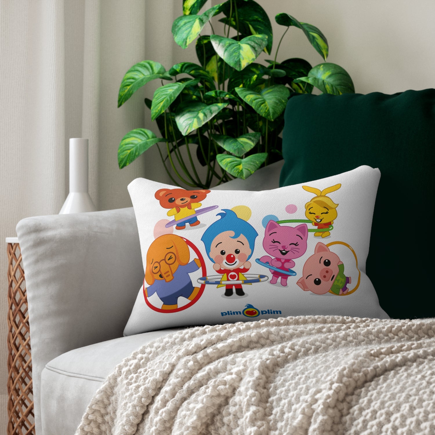 Plim Plim Spun Polyester Lumbar Pillow