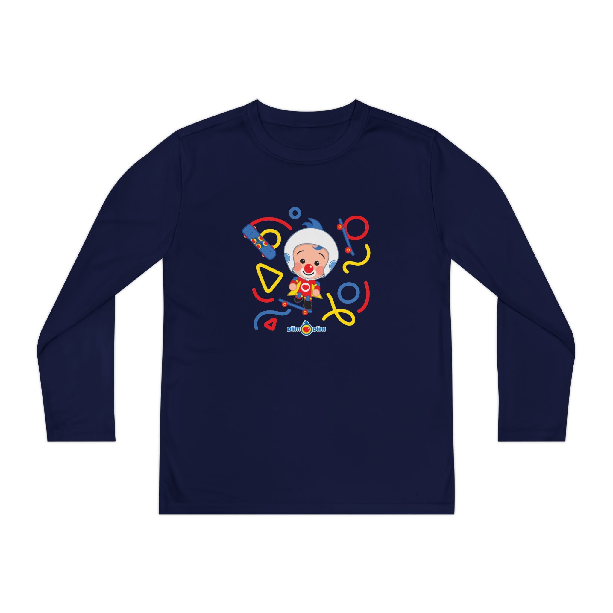 Plim Plim Camiseta Juvenil Manga Larga Patineta
