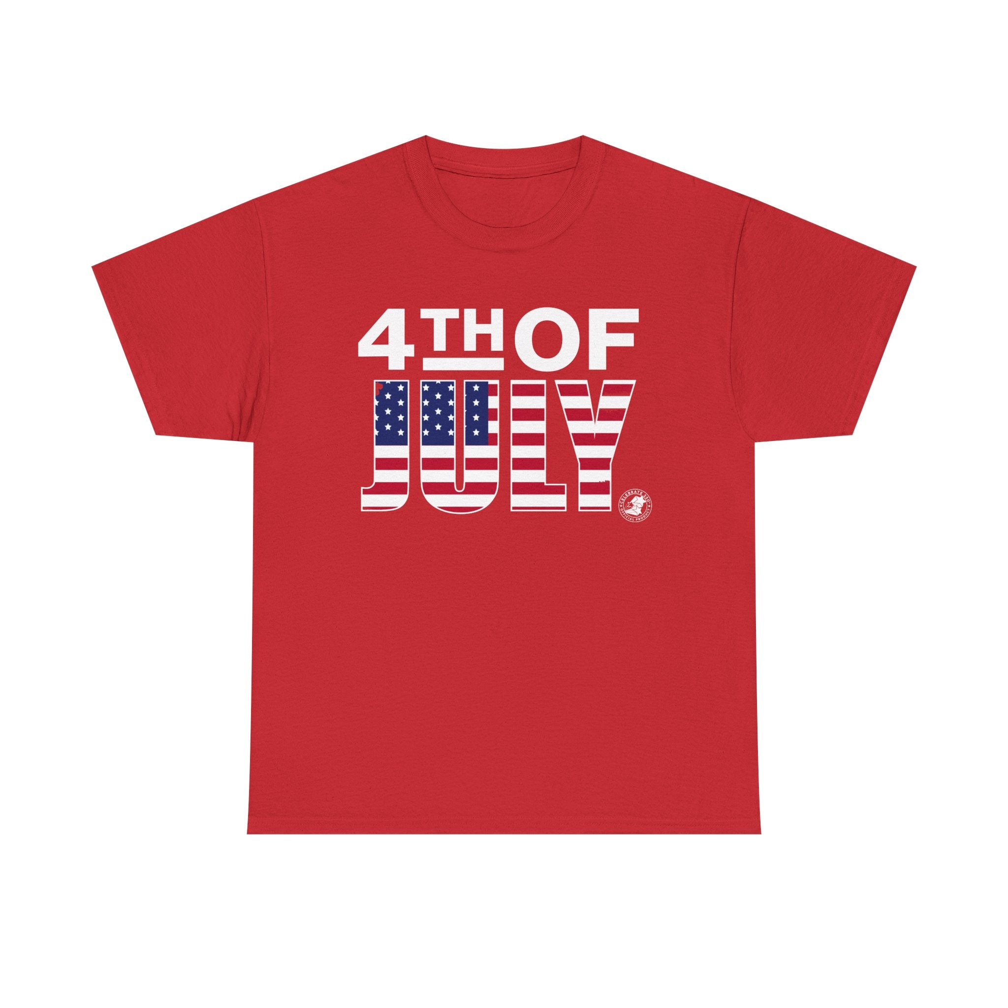 Fourth of July Unisex Tee with Minimalist US Flag Design
