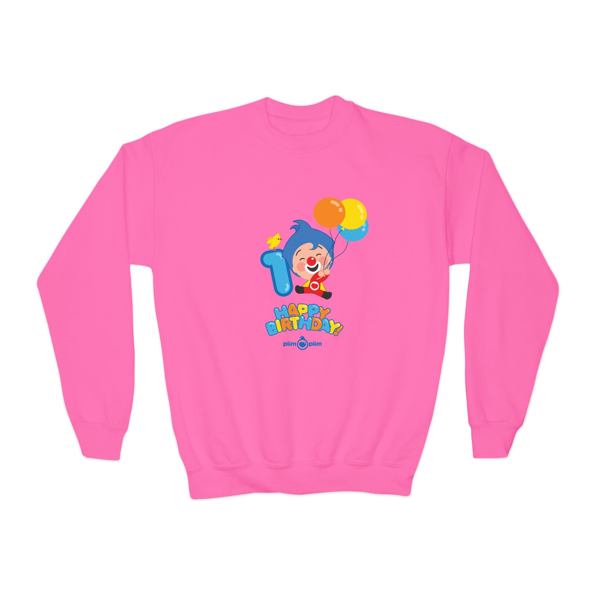 Plim Plim Sudadera Juvenil de Cuello Redondo Cumple 1