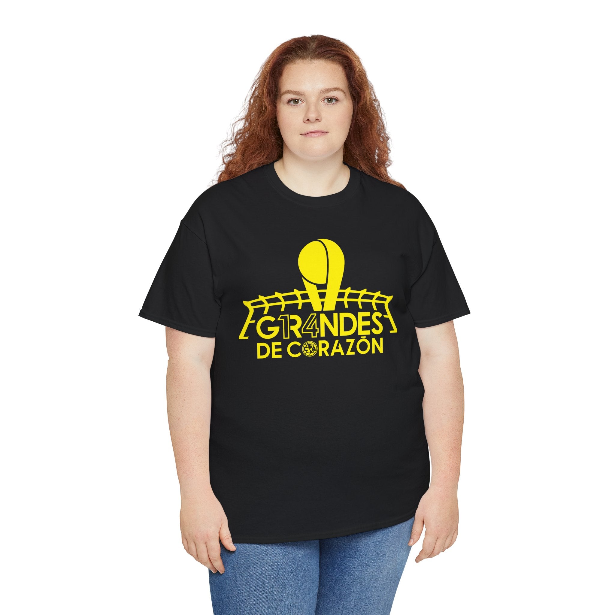 Club America Unisex Tee - Campeon Grandes de Corazon Negro y Azul
