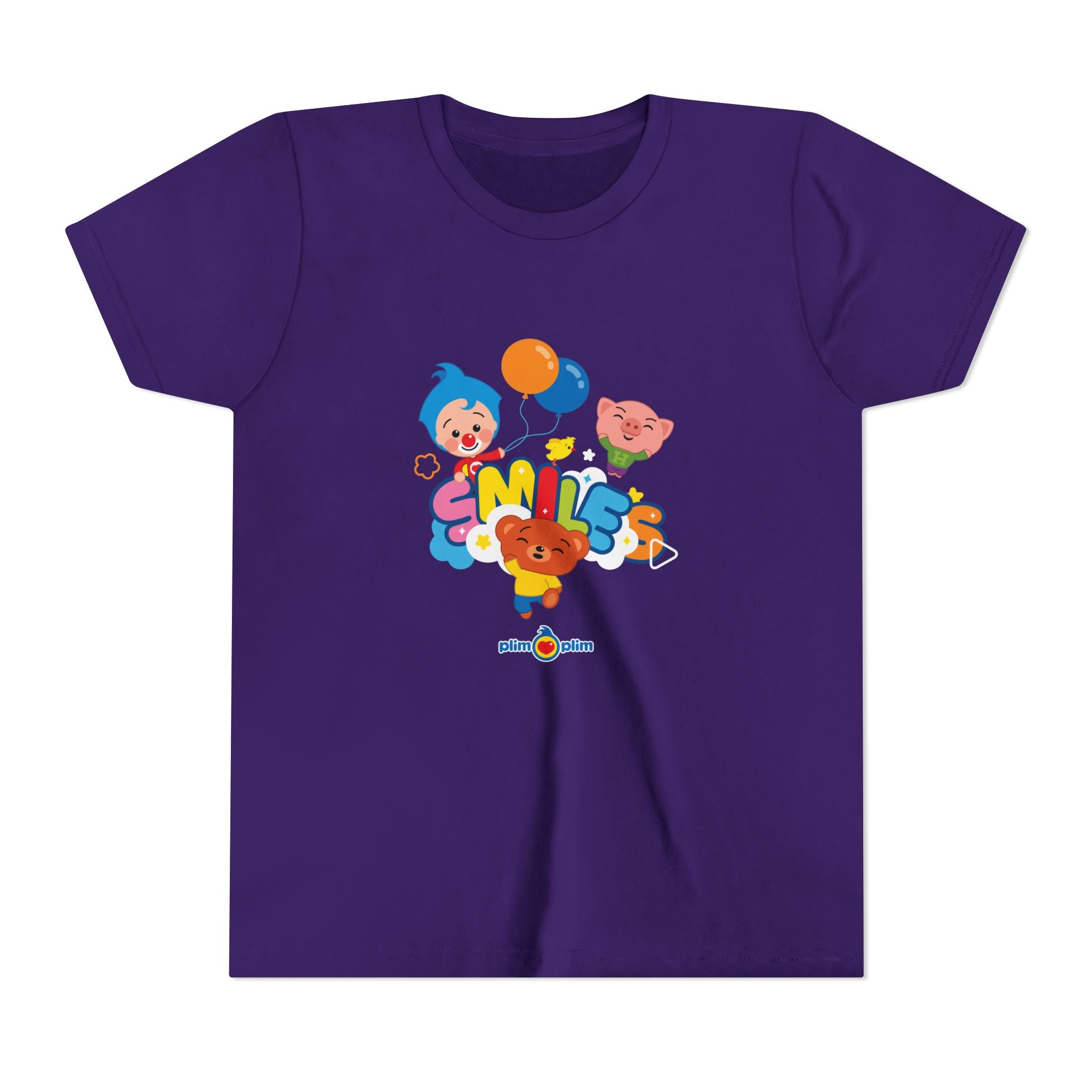 Plim Plim Camiseta Juvenil de Manga Corta Smiles