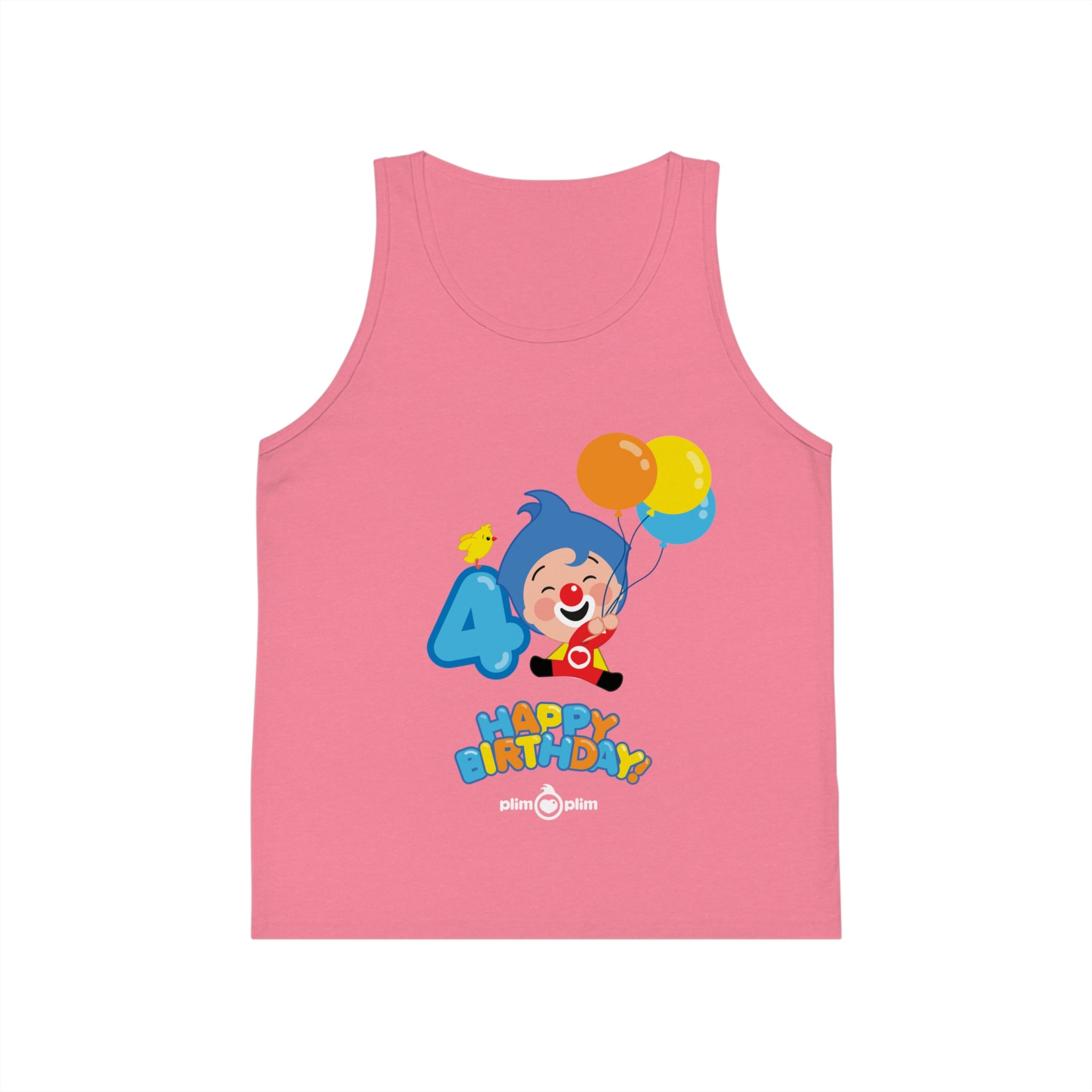 Plim Plim Camiseta de Tirantes de Niños Cumple 4
