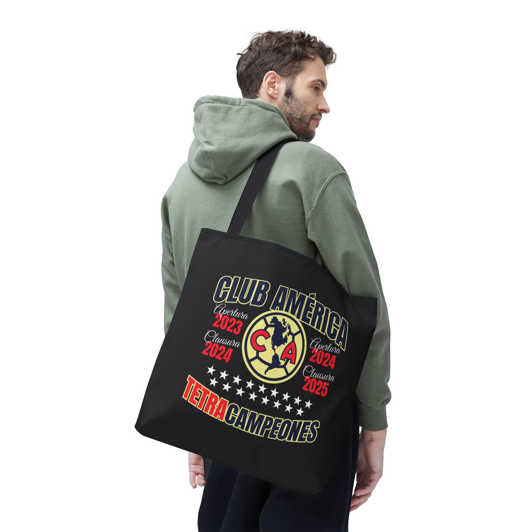 Club América Tetracampeones Tote Bag - Iconic Crest and Bold Lettering