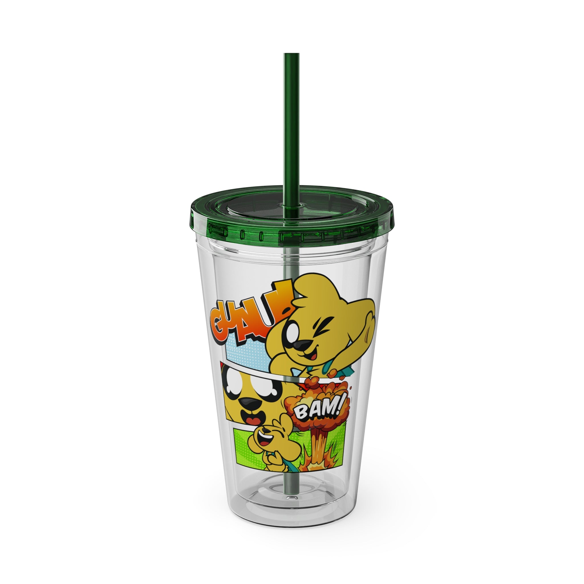 Vaso acrílico con pajita Mikecrack