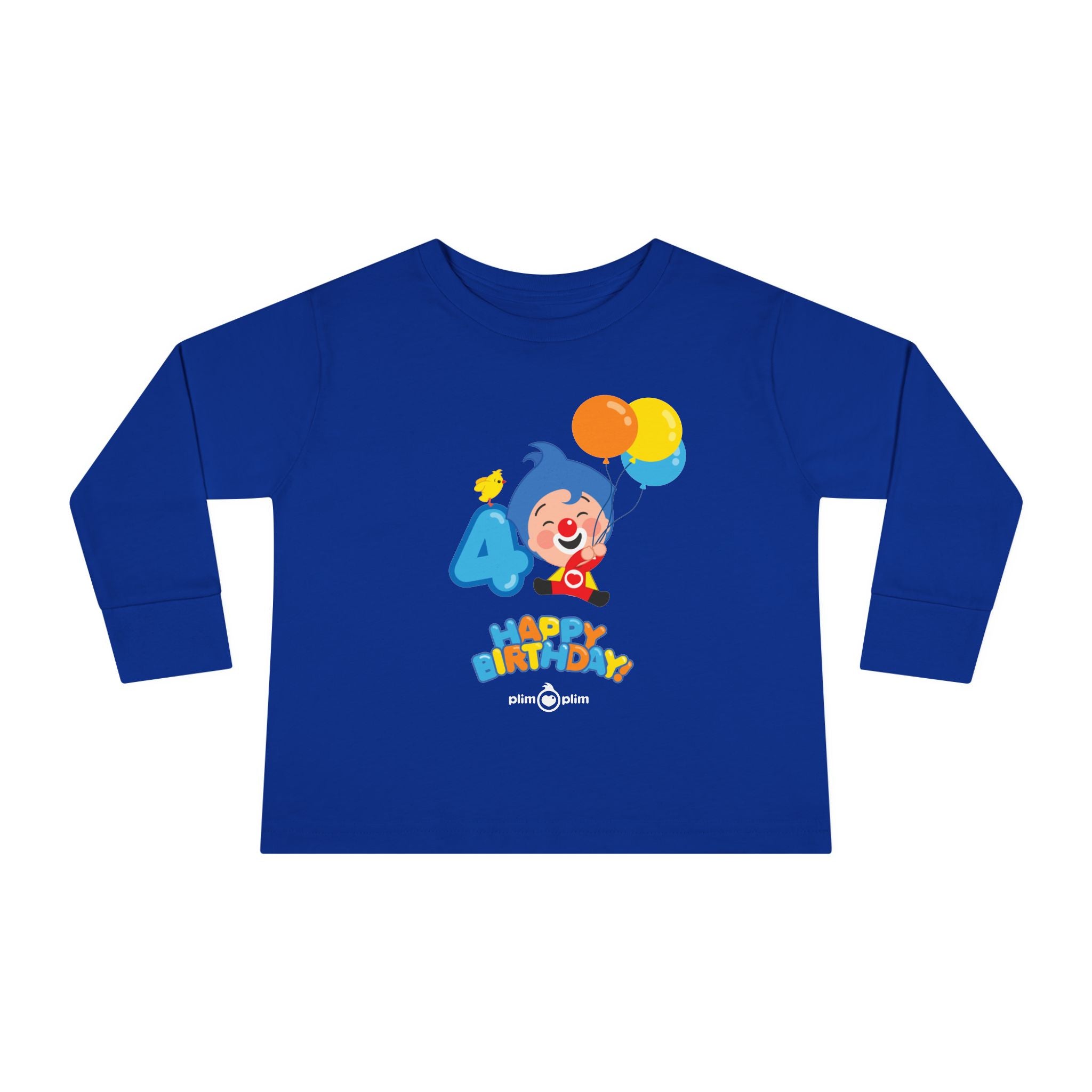 Plim Plim Camiseta Manga Larga de Niños Cumple 4