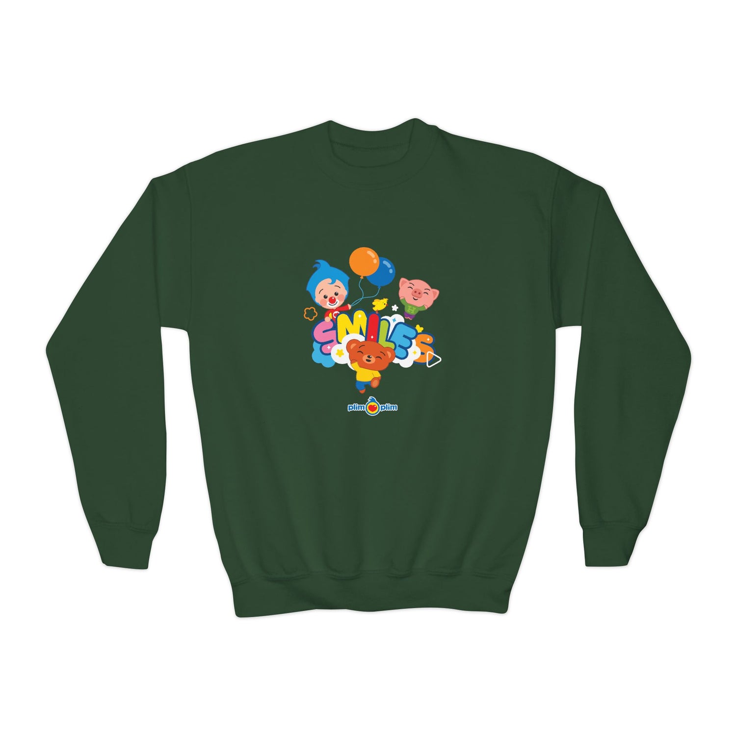 Plim Plim Sudadera Juvenil de Cuello Redondo Smiles