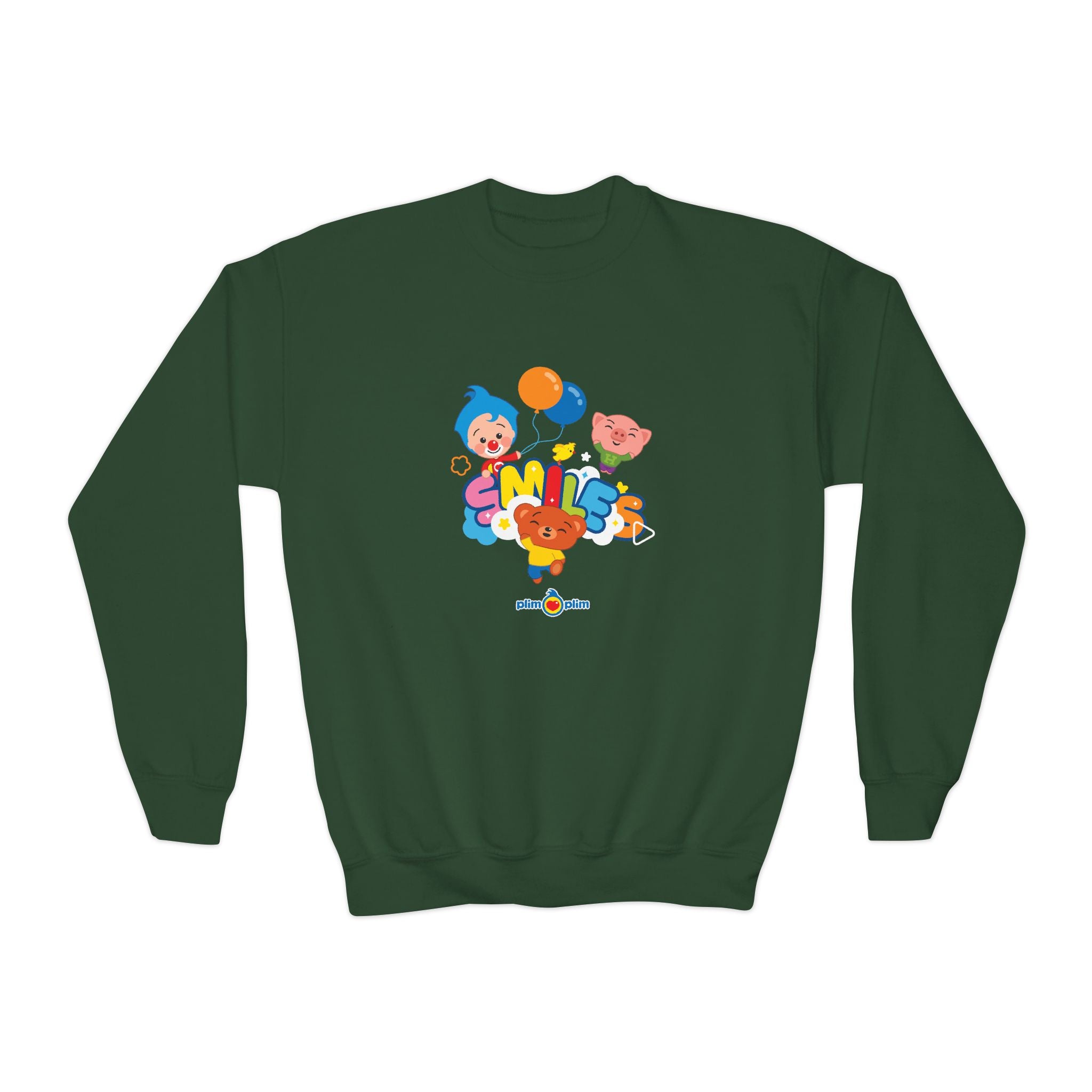 Plim Plim Sudadera Juvenil de Cuello Redondo Smiles