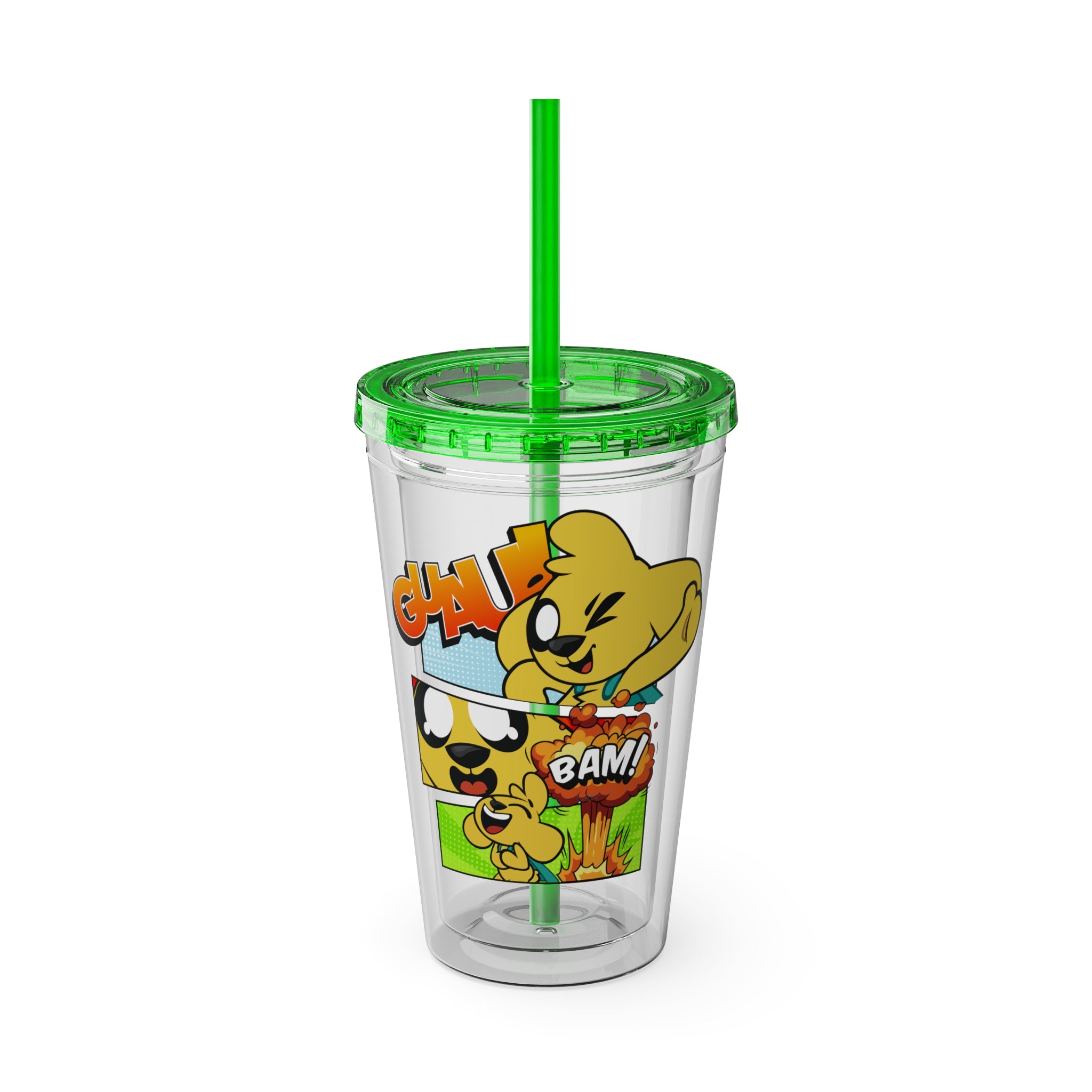 Mikecrack Acrylic Tumbler with Straw