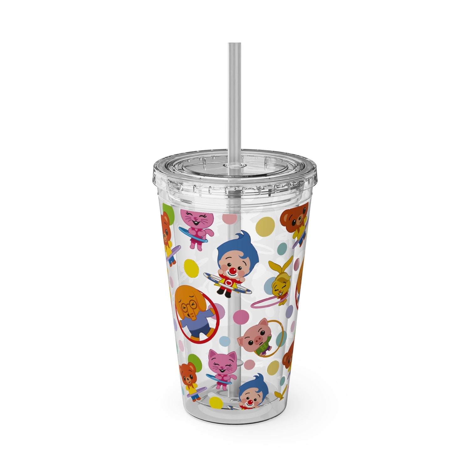 Plim Plim Sunsplash Tumbler with Straw, 16oz