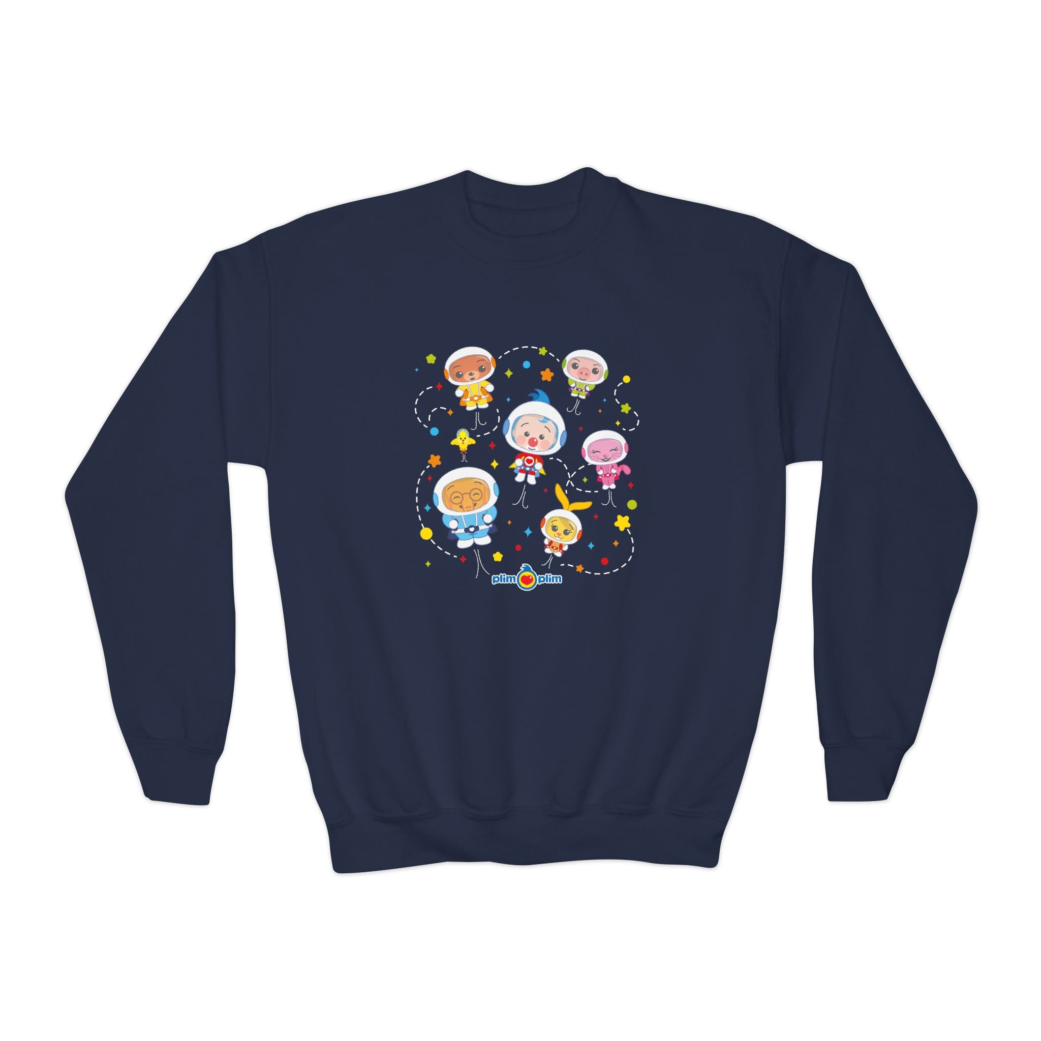 Plim Plim Sudadera Juvenil de Cuello Redondo Astronautas
