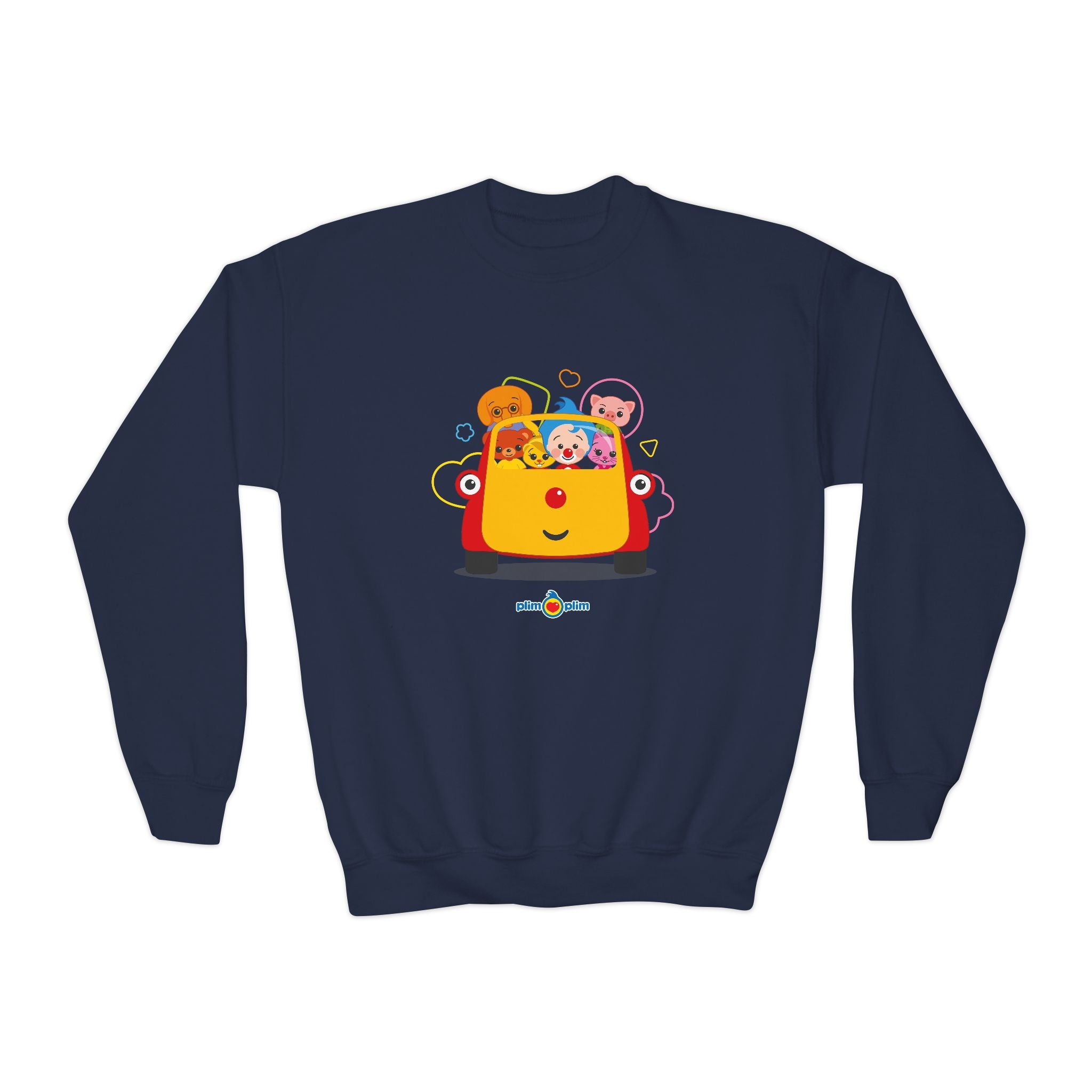 Plim Plim Sudadera Juvenil de Cuello Redondo Todos con Tuni