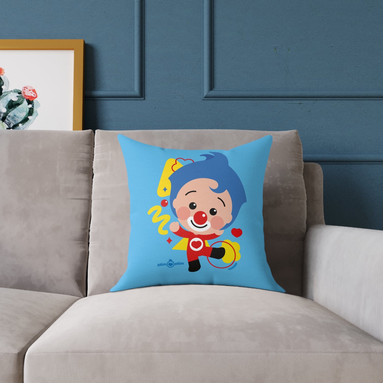 Plim Plim Square Poly Canvas Pillow