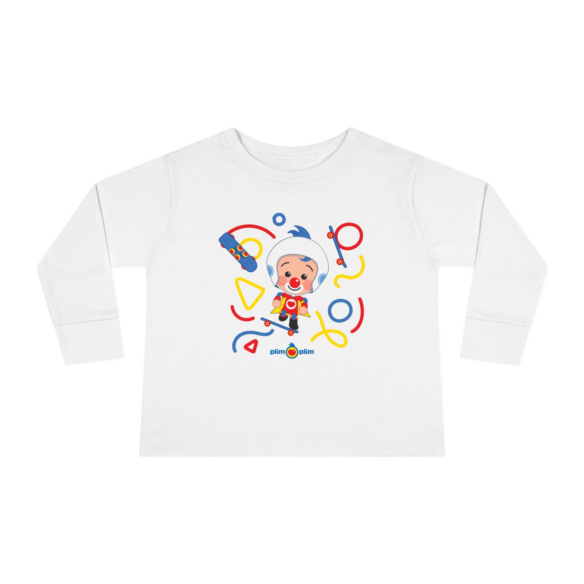 Plim Plim Camiseta Manga Larga de Niños Patineta