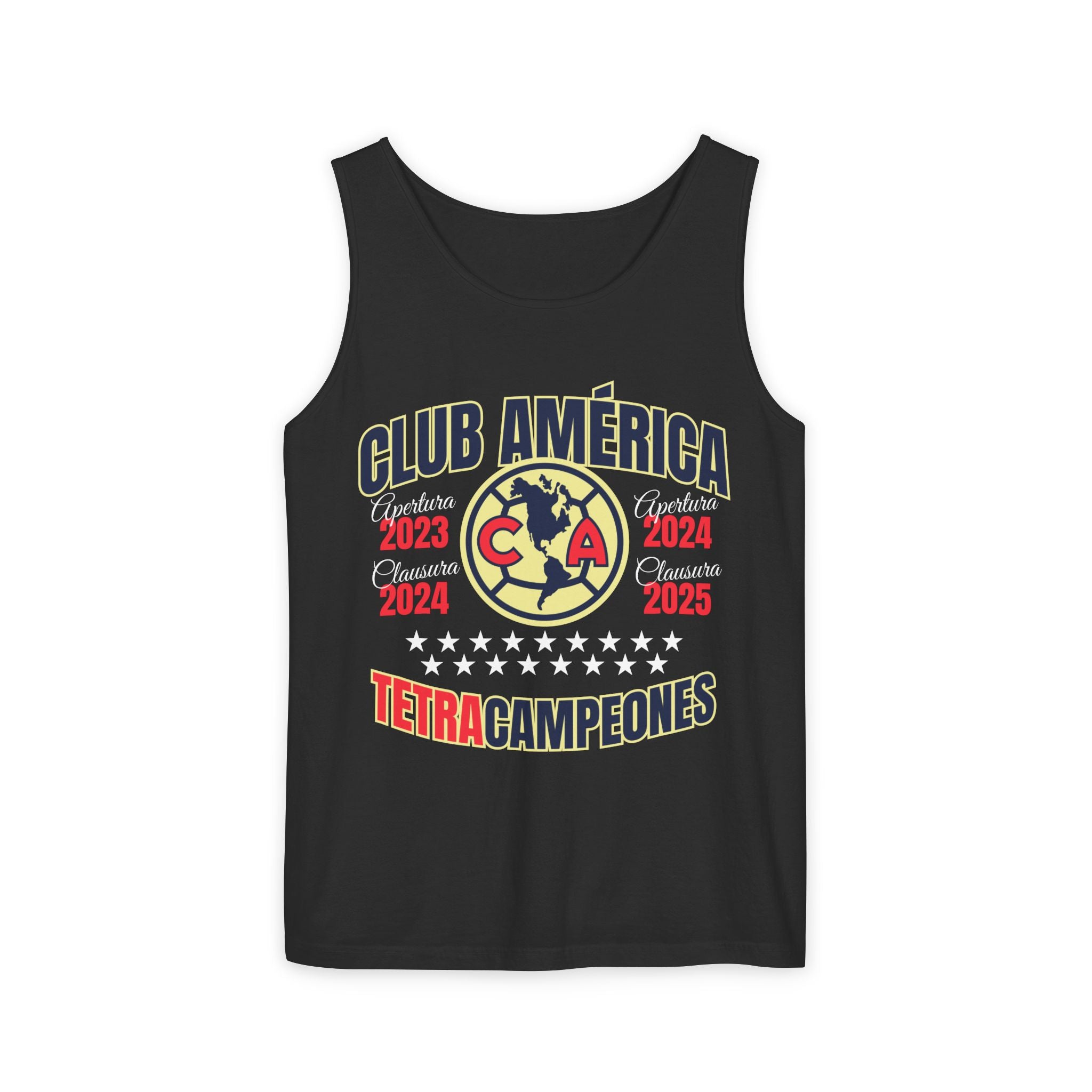 Club América Tetracampeones Tank Top Collection - Unisex Garment-Dyed Shirt