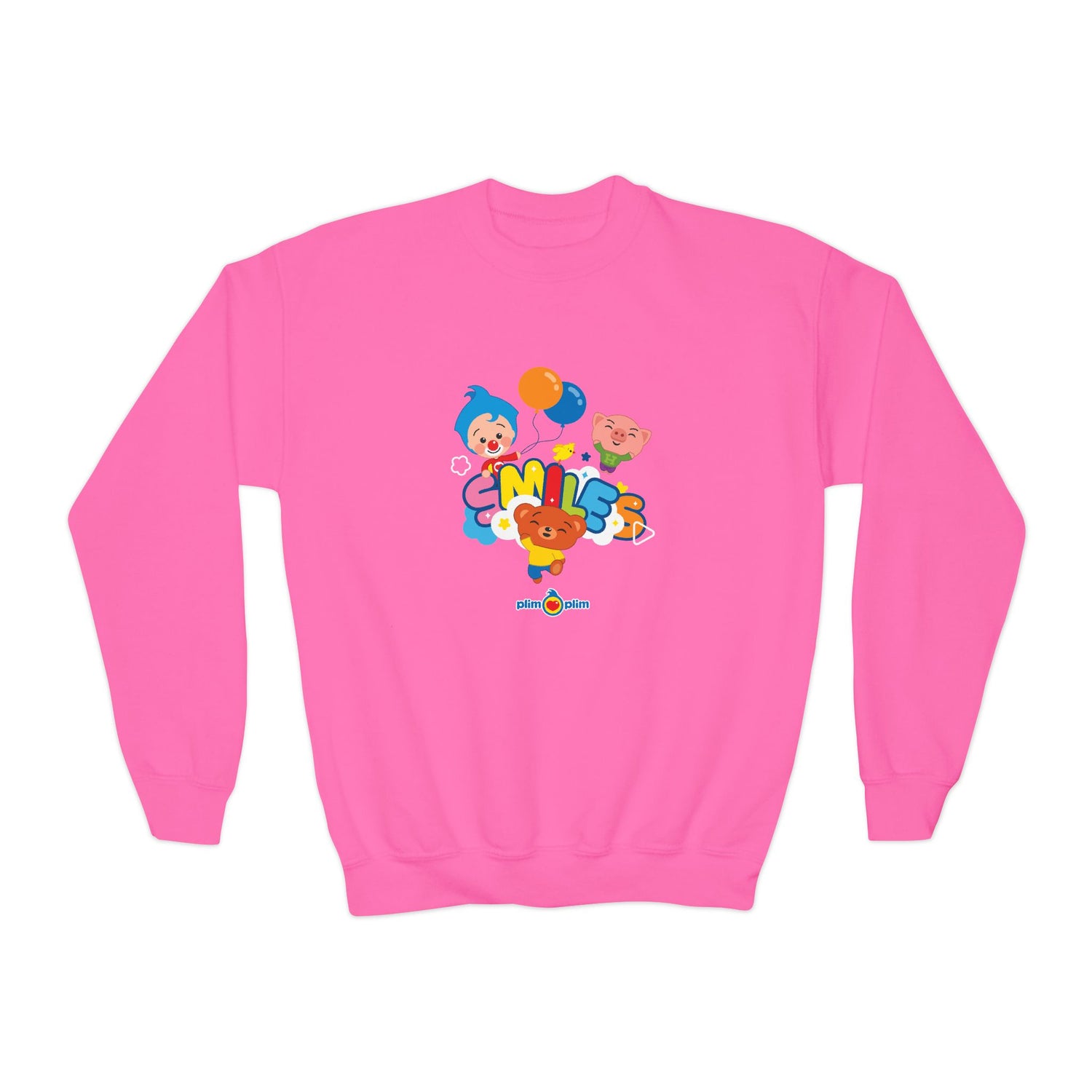Plim Plim Sudadera Juvenil de Cuello Redondo Smiles
