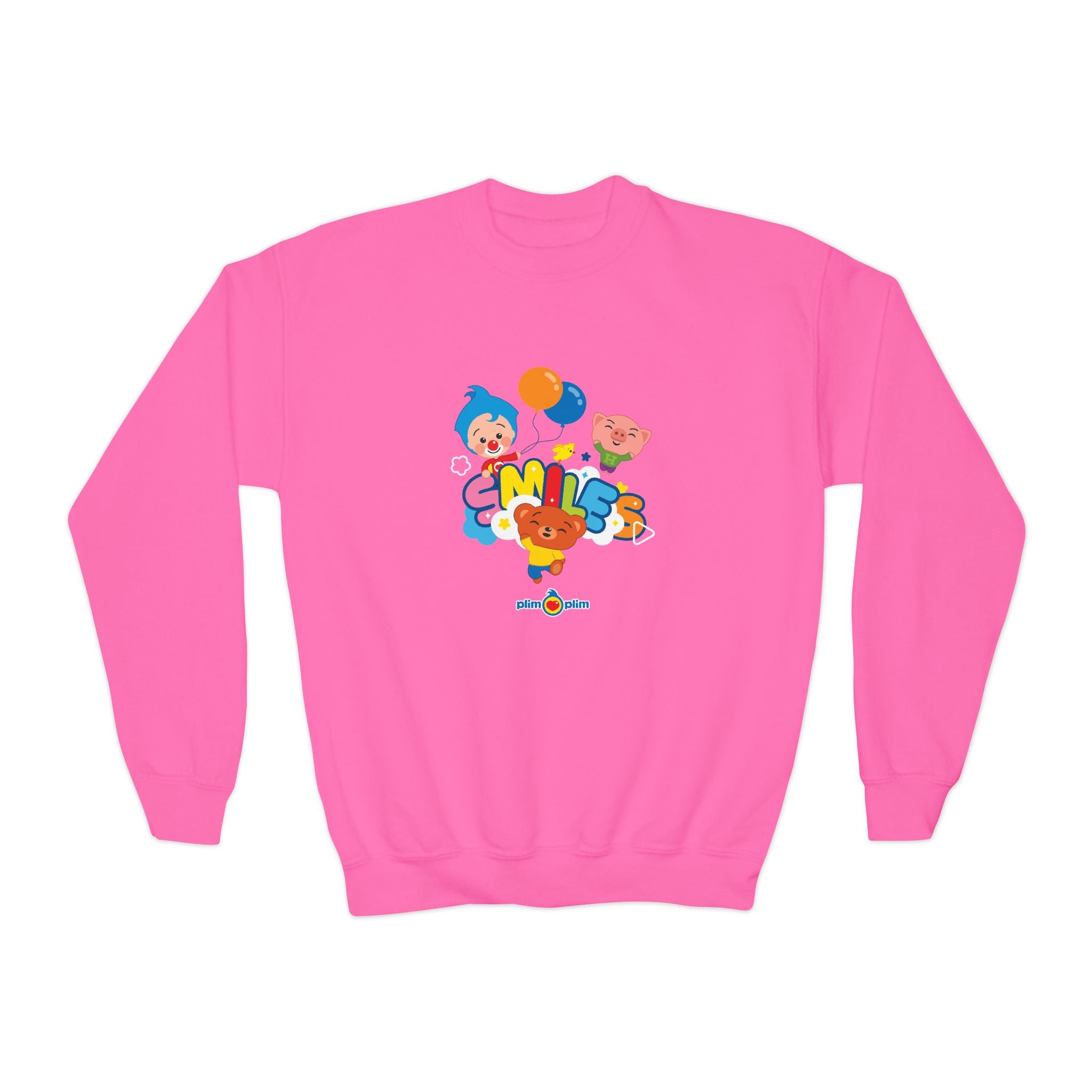 Plim Plim Sudadera Juvenil de Cuello Redondo Smiles