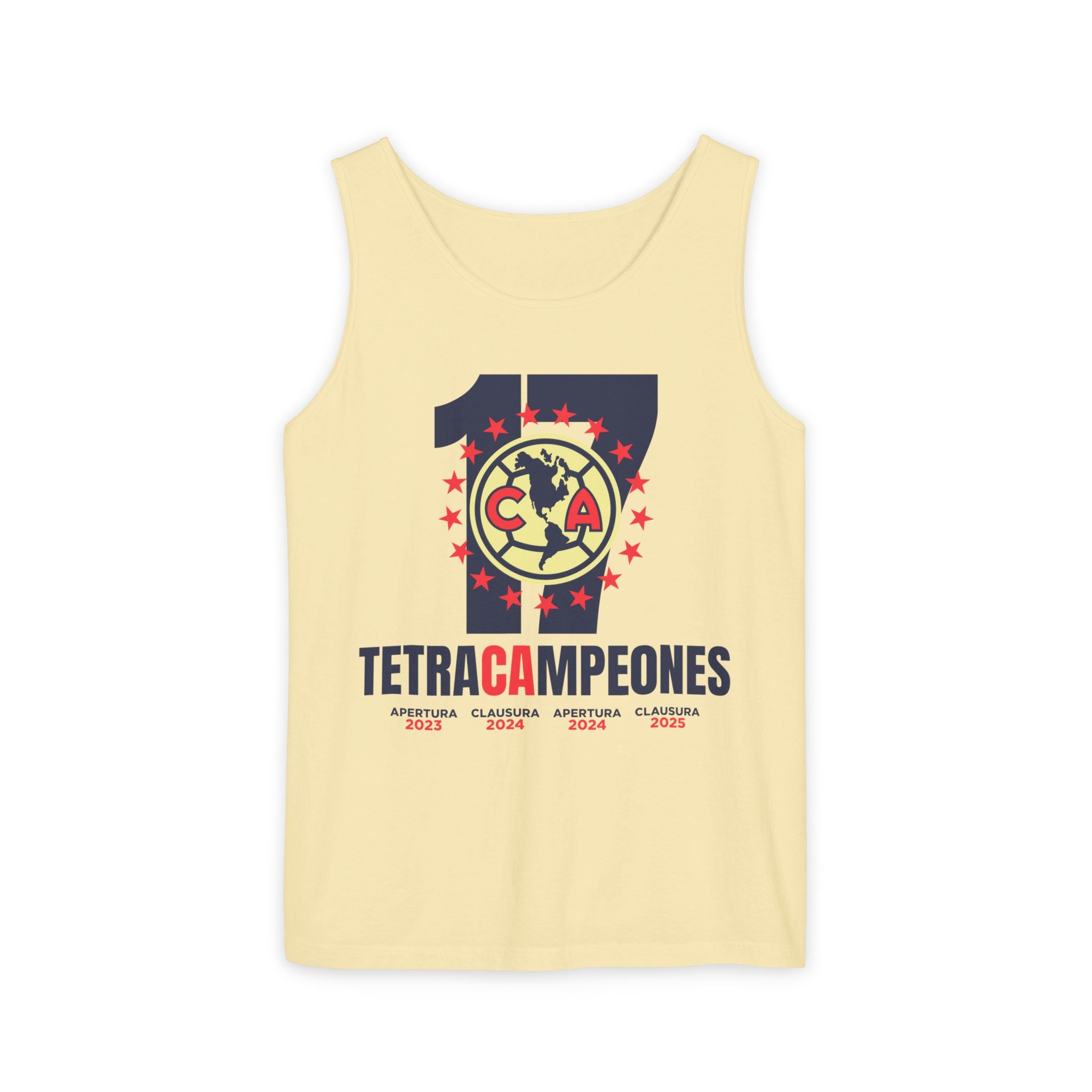 Club América Tetracampeones Tank Top Collection - Unisex Garment-Dyed Shirt