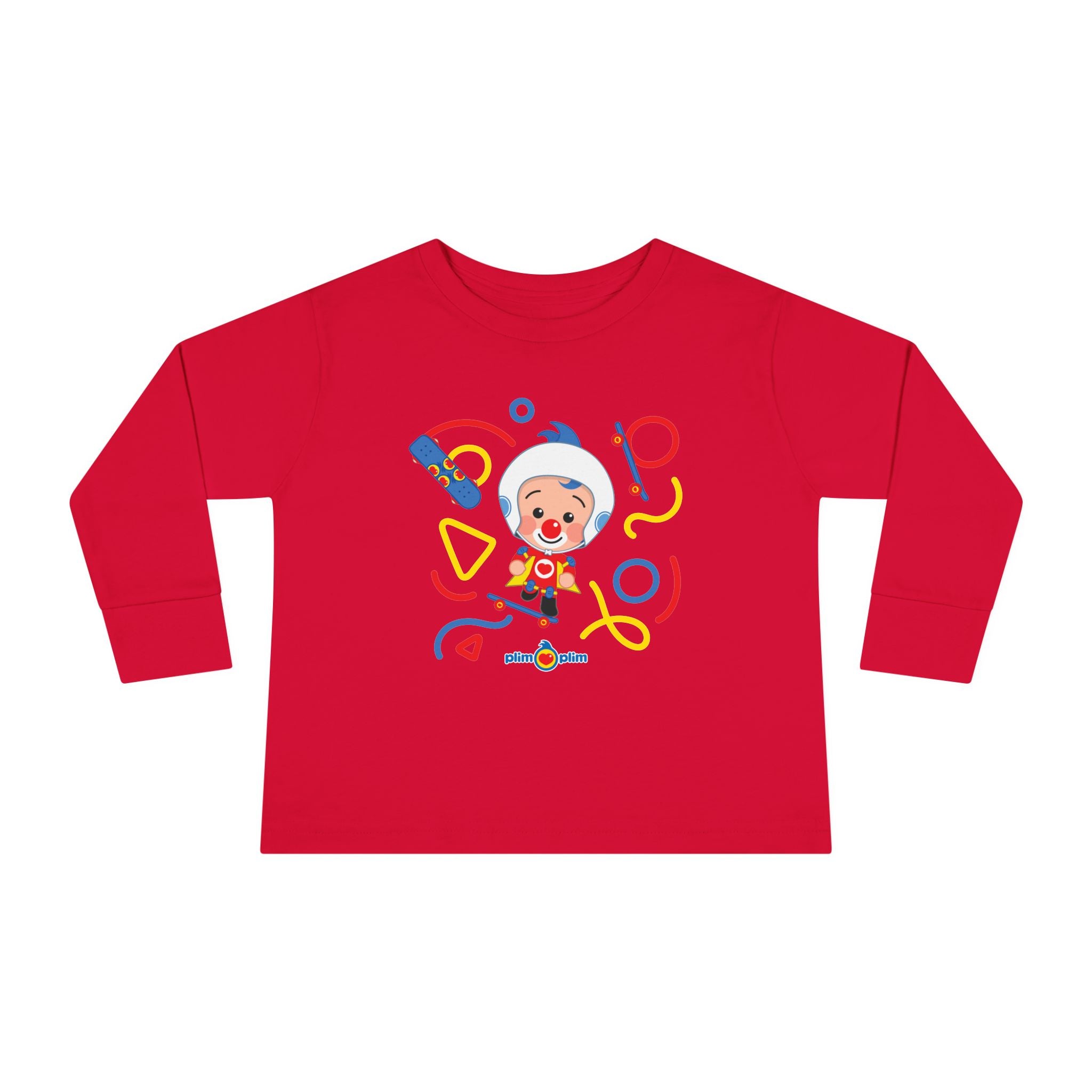 Plim Plim Camiseta Manga Larga de Niños Patineta