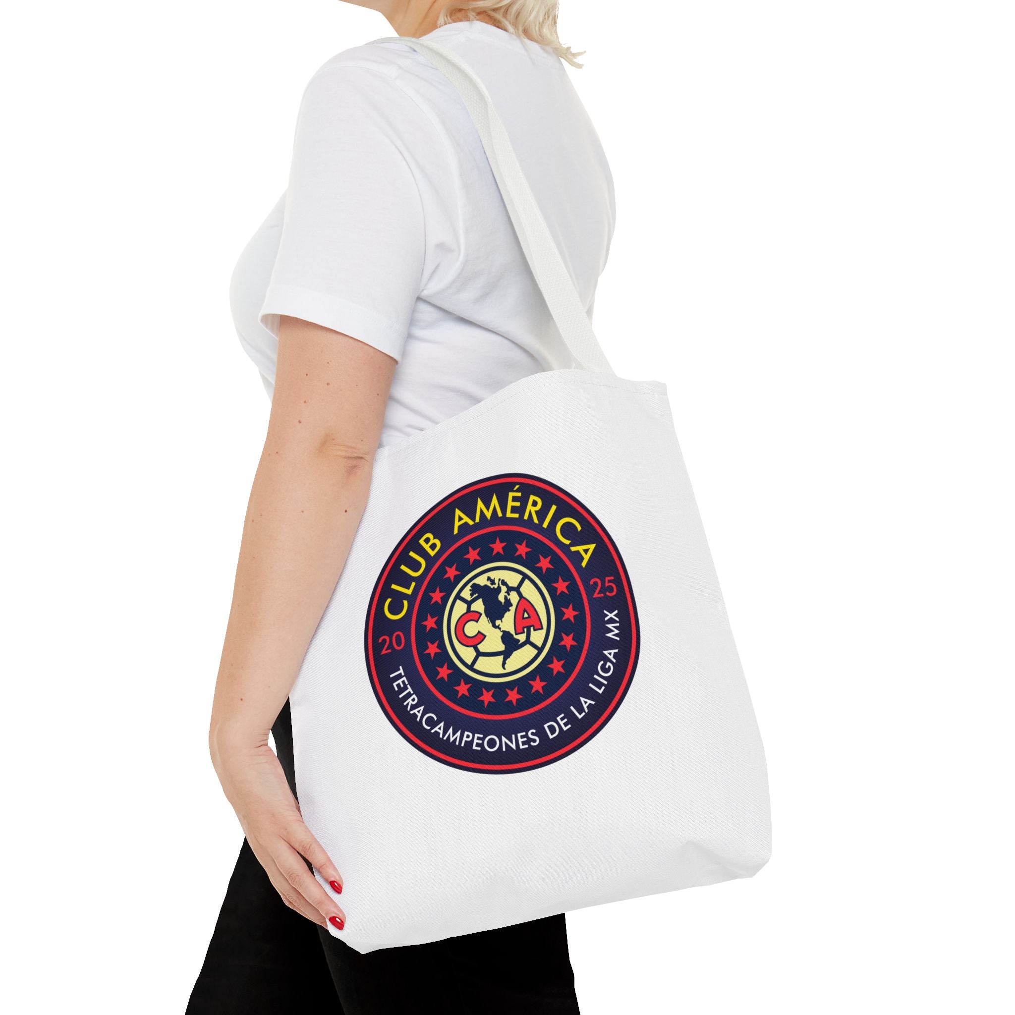 Club América Tetracampeones Tote Bag - Iconic Crest and Bold Lettering