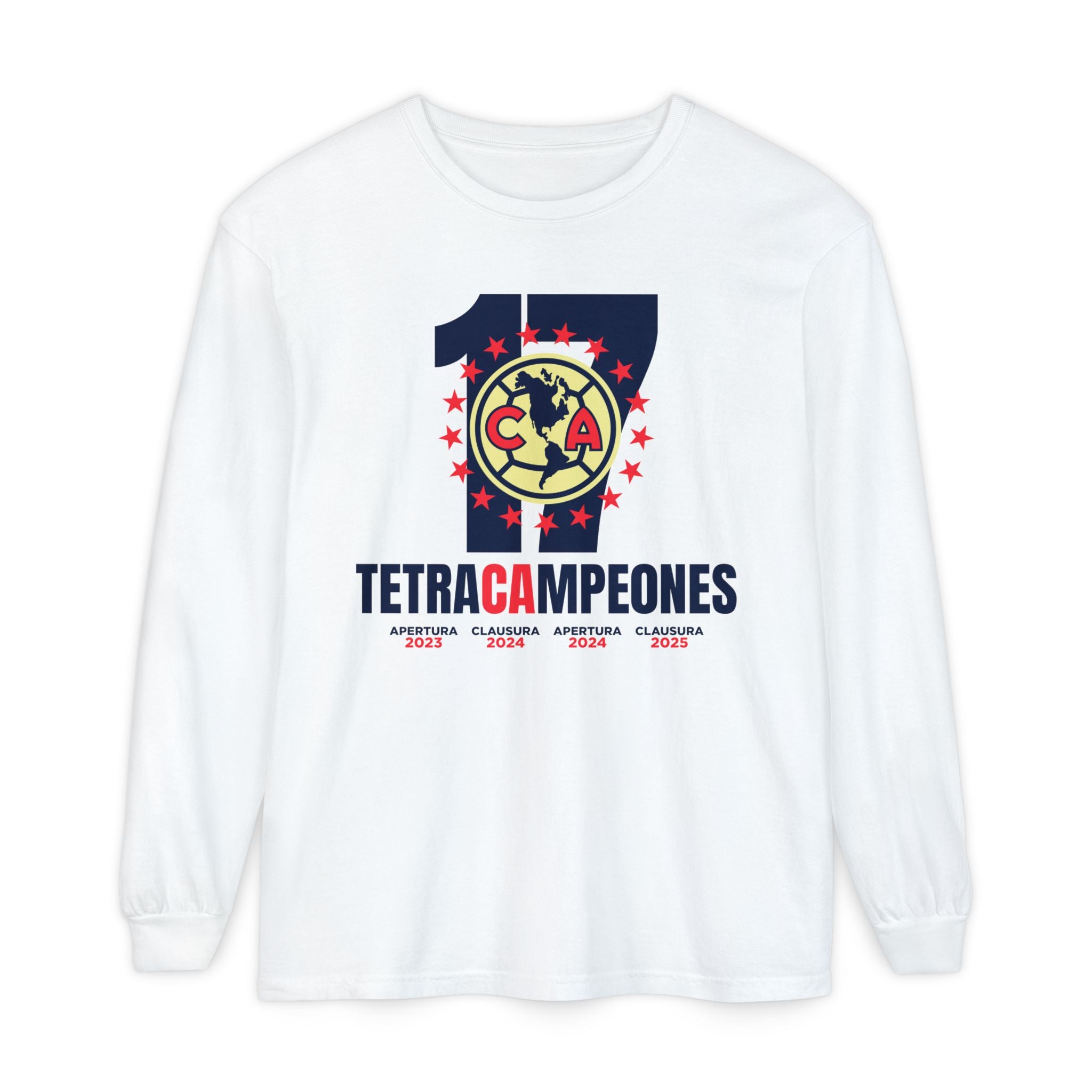 Club América Tetracampeones Long Sleeve T-Shirt Collection