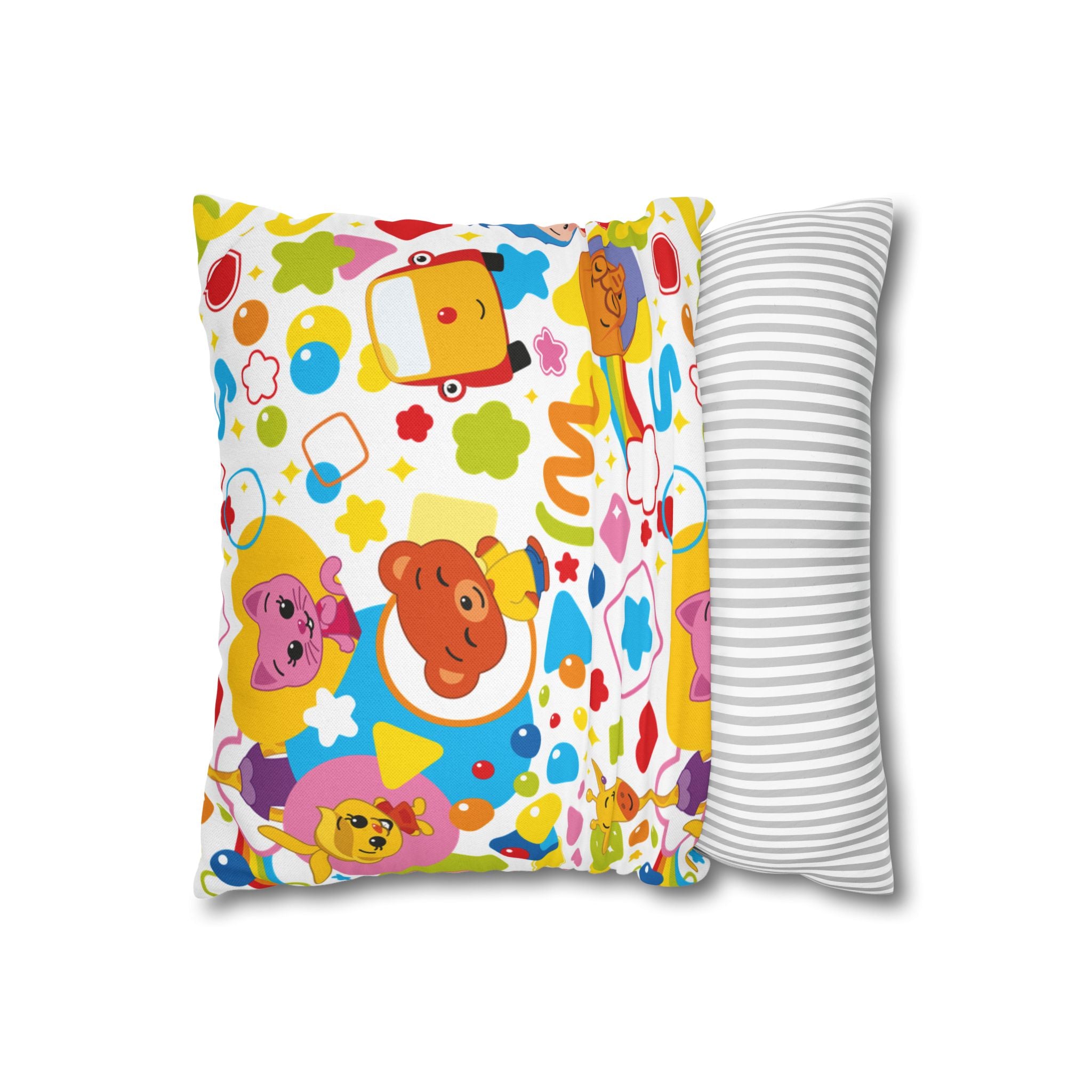 Spun Polyester Square Pillowcase