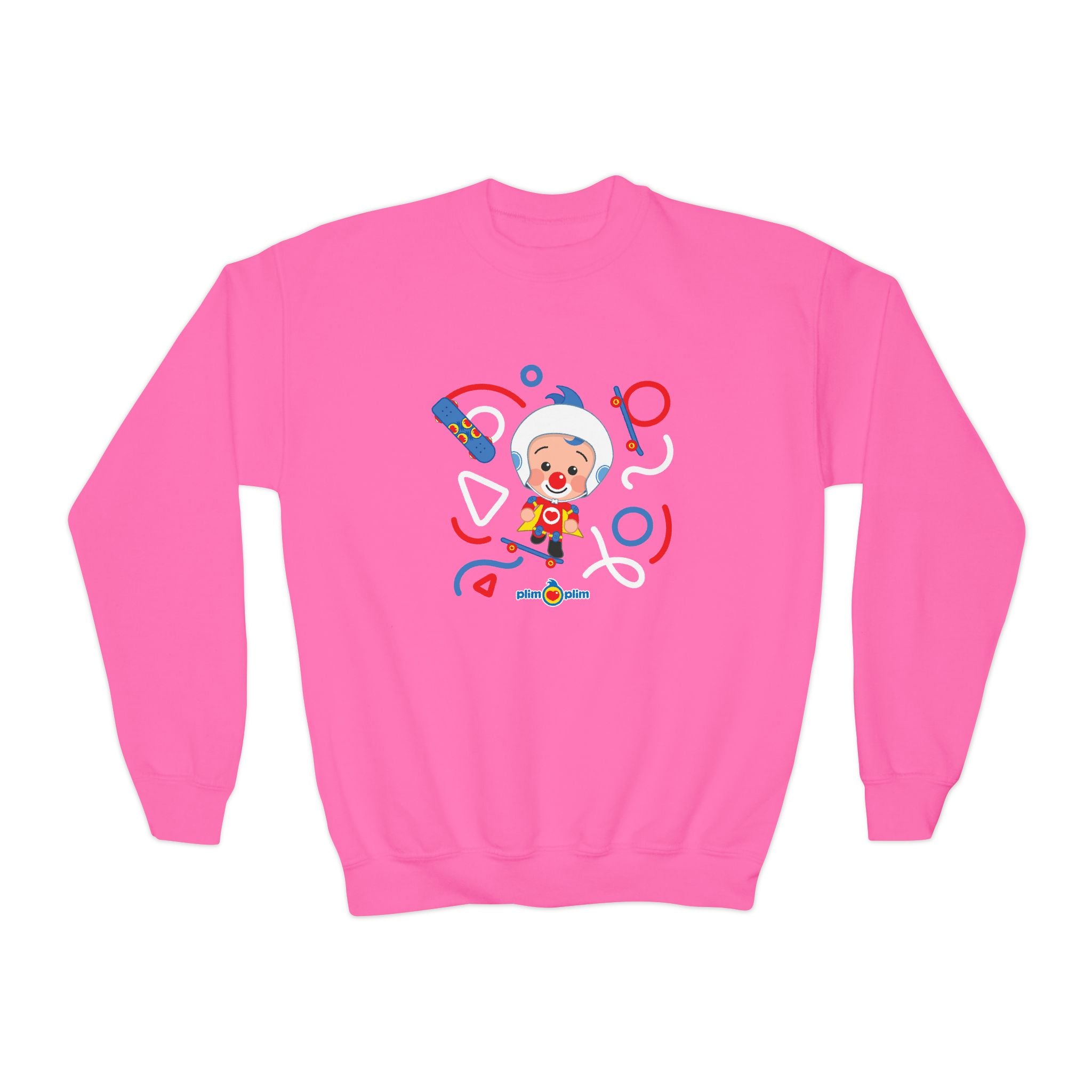 Plim Plim Sudadera Juvenil de Cuello Redondo Patineta