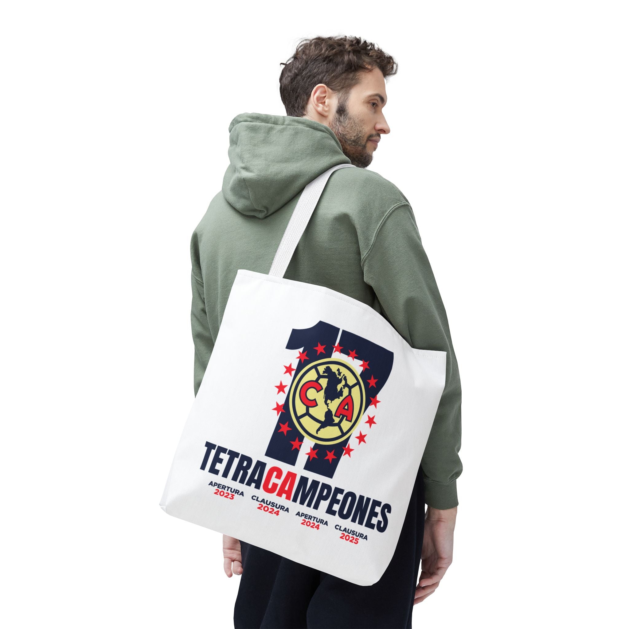 Club América Tetracampeones Tote Bag - Iconic Crest and Bold Lettering