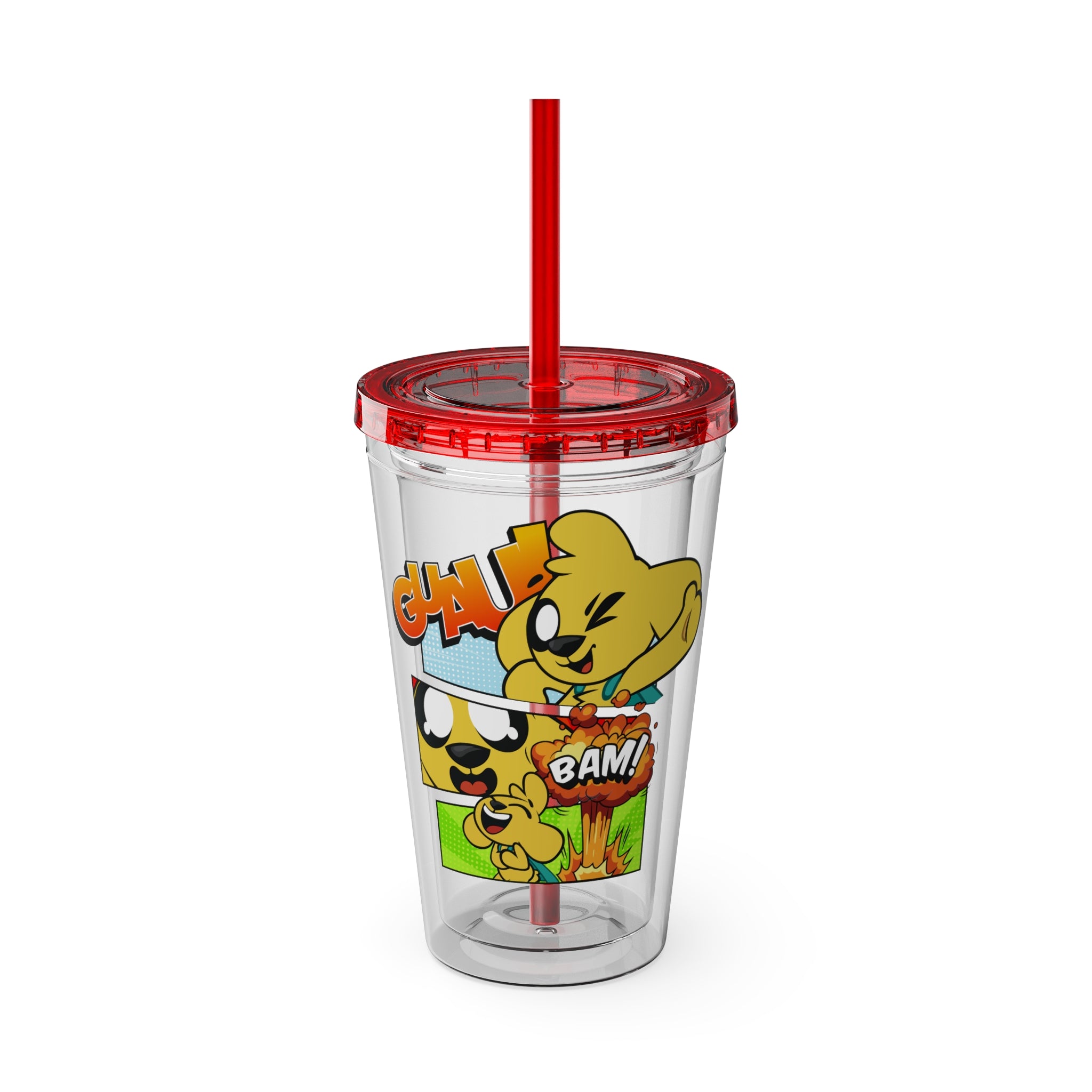 Mikecrack Acrylic Tumbler with Straw