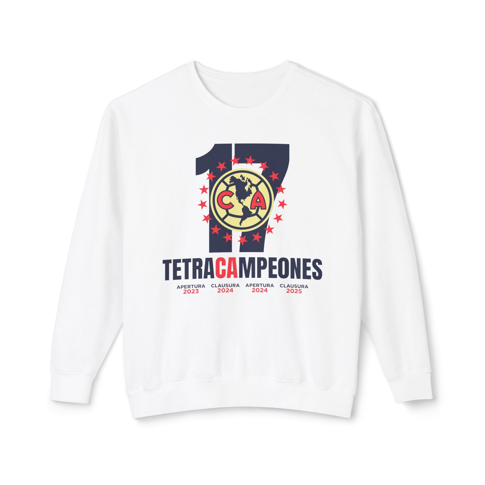 Club América — 17 four-time champion  Unisex Lightweight Crewneck Sweatshirt