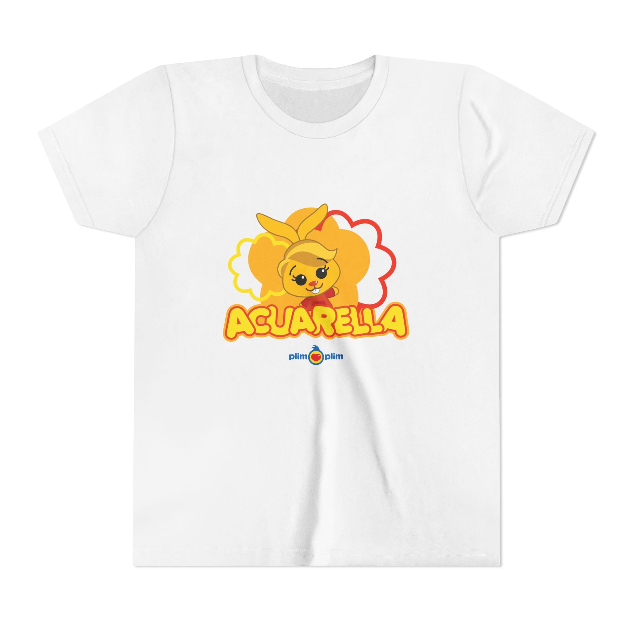 Plim Plim Camiseta Juvenil de Manga Corta Acuarella