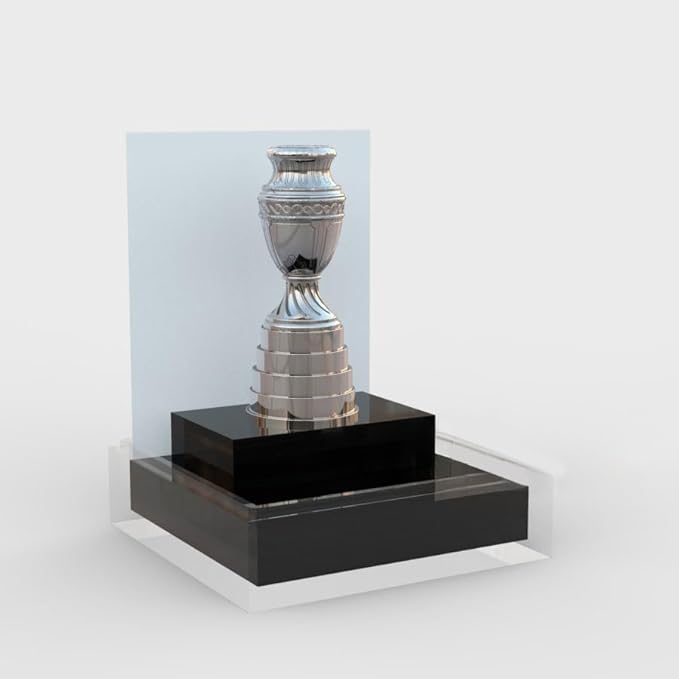 Official Copa America Trophy Replic Acrylic Box: Authentic, Collectibles for Dedicated Fans, Featuring Limited Edition Releases and Exclusive Memorabilia, Silver
