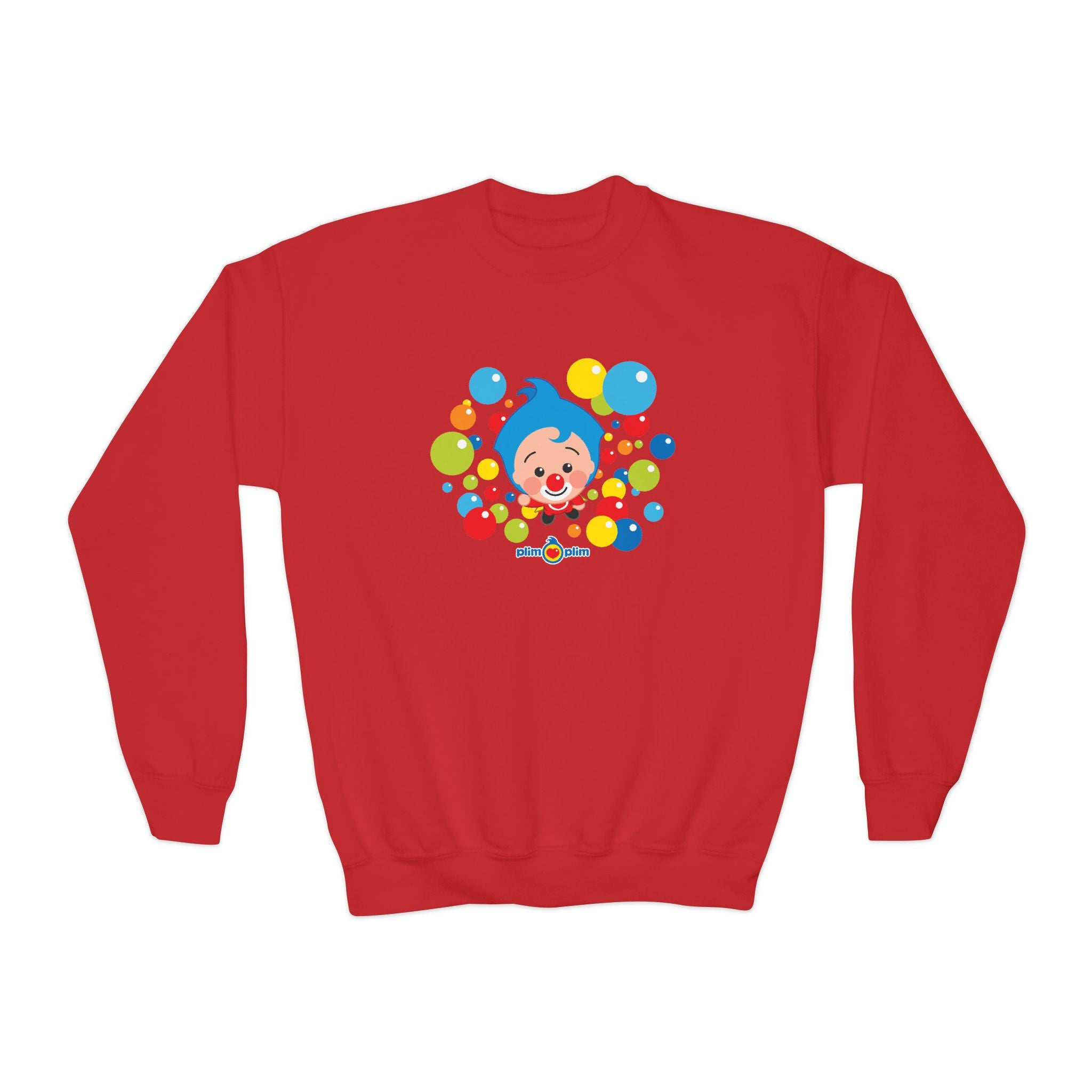Plim Plim Sudadera Juvenil de Cuello Redondo Burbujas