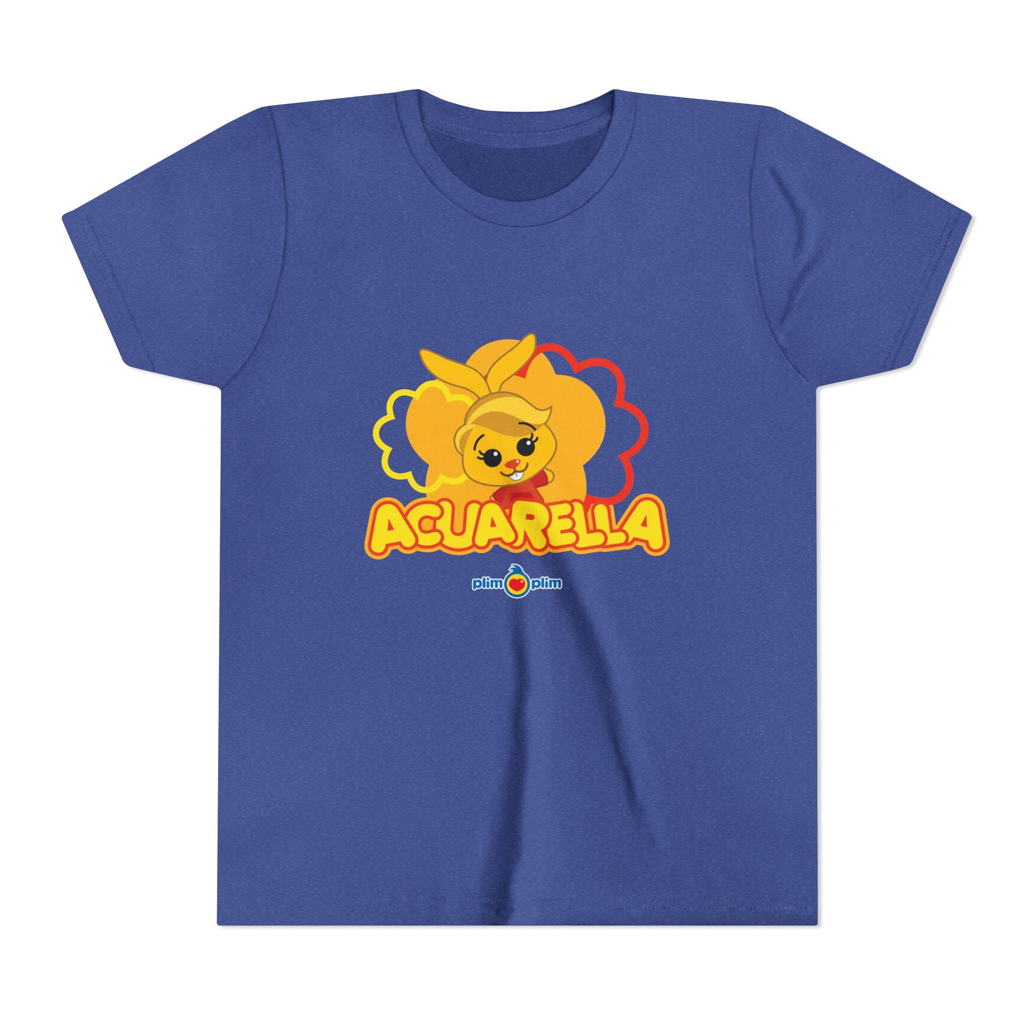 Plim Plim Camiseta Juvenil de Manga Corta Acuarella