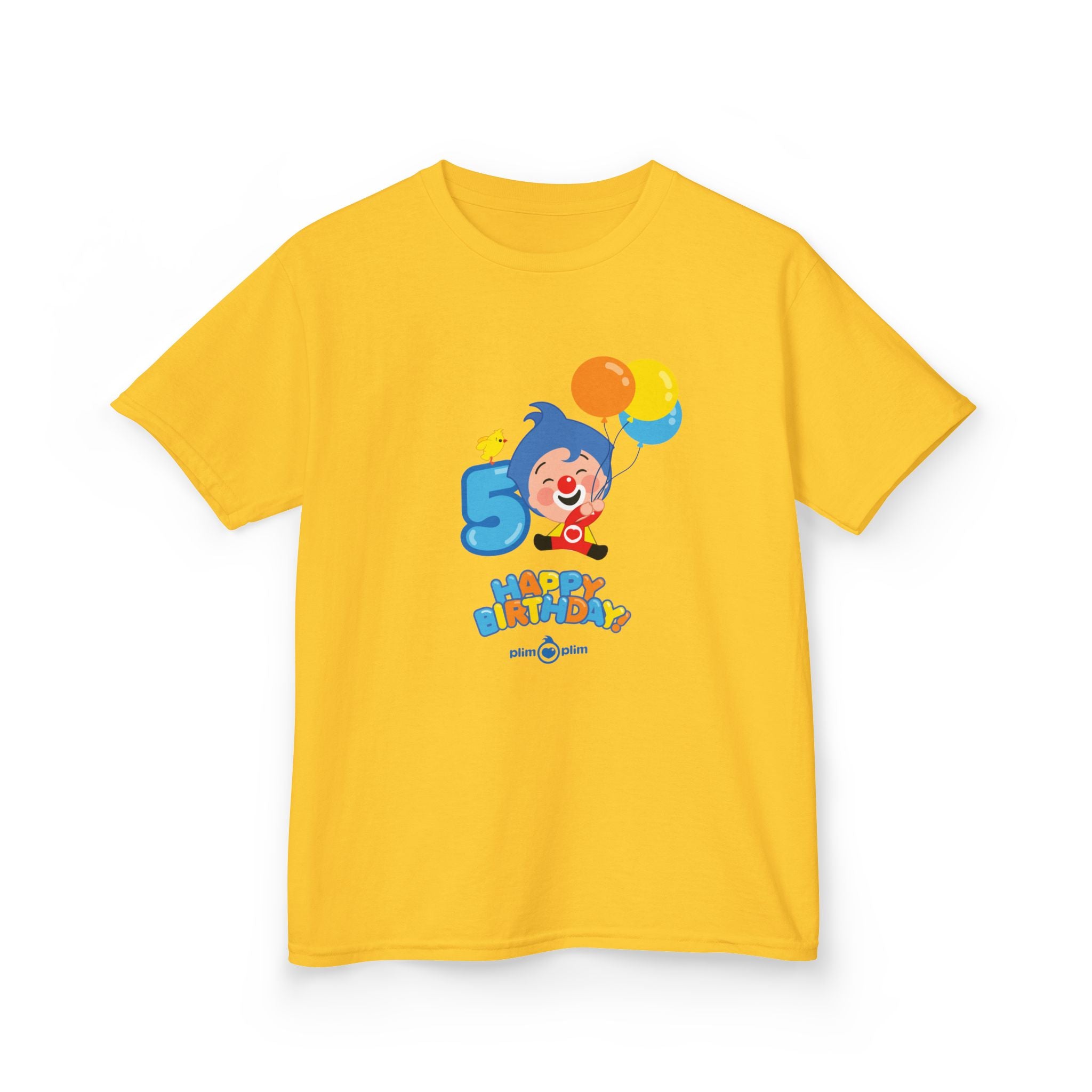 Plim Plim Camiseta para Niños de Algodón Grueso Cumple 5